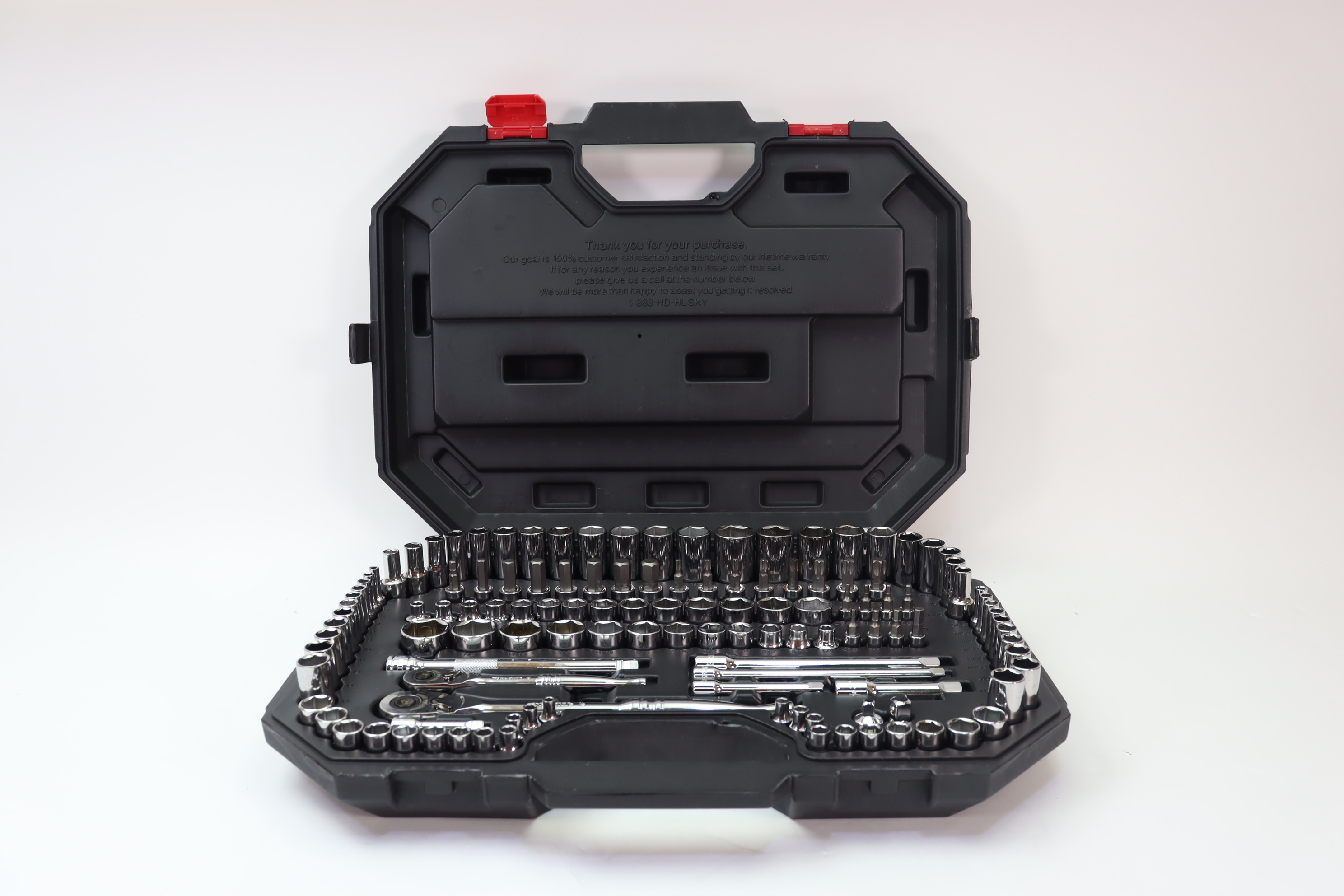 Husky 1004 251 511 144 Position 1 4 3 8 Drive Mechanics Tool Set 125 Piece