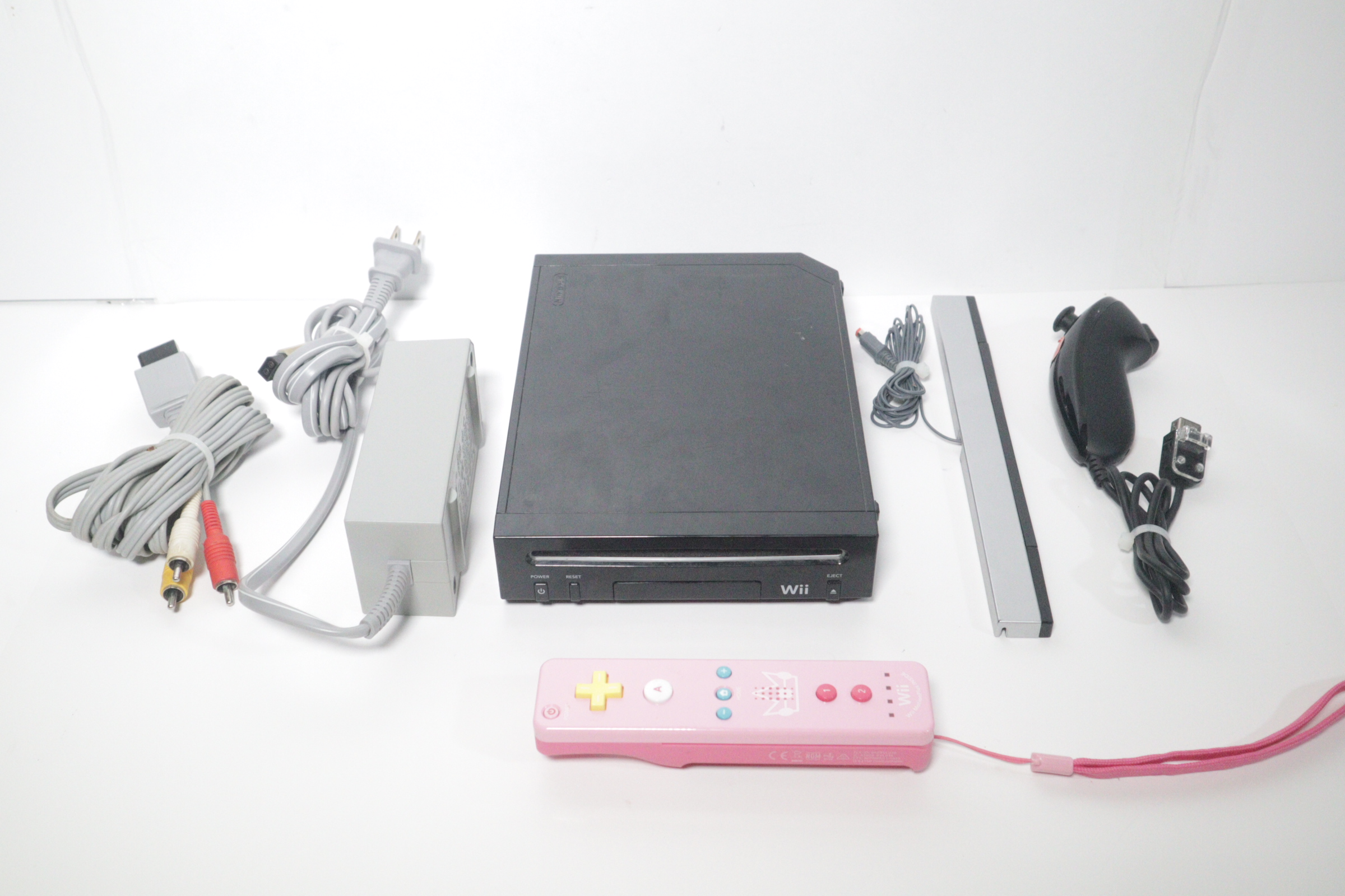 Black Wii Console shops with all cables