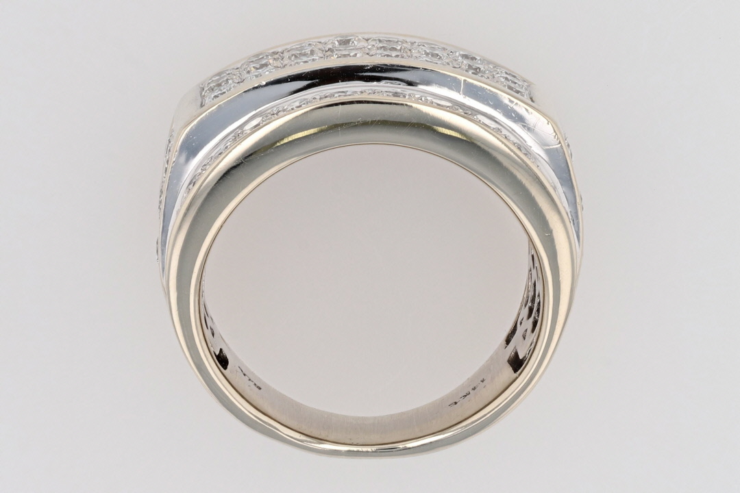 1.87ctw Round Cut Diamond Cluster Wedding Band Ring 14k White Gold Size ...