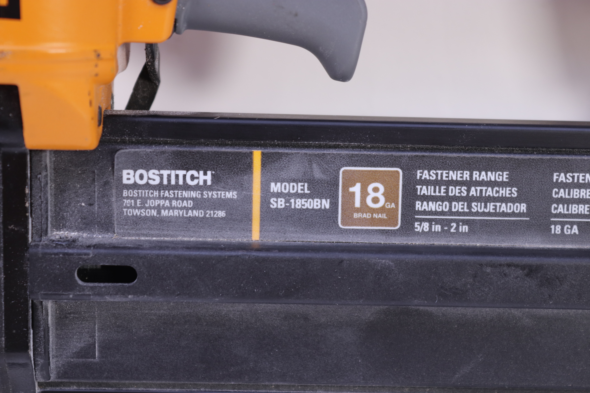 Bostitch Sb 1850bn 18 Gauge Brad Nailer