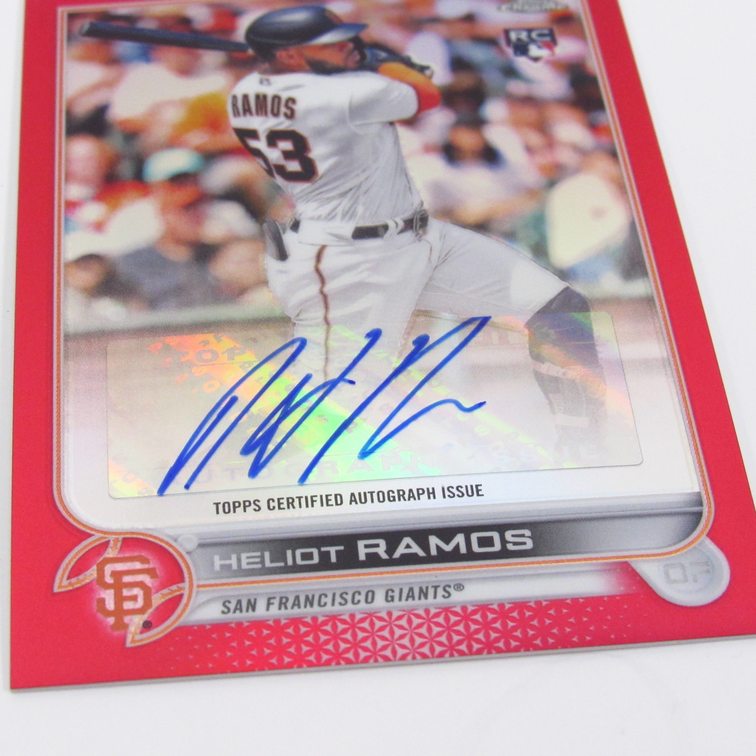 Heliot Ramos San Francisco Giants Topps Chrome Autograph