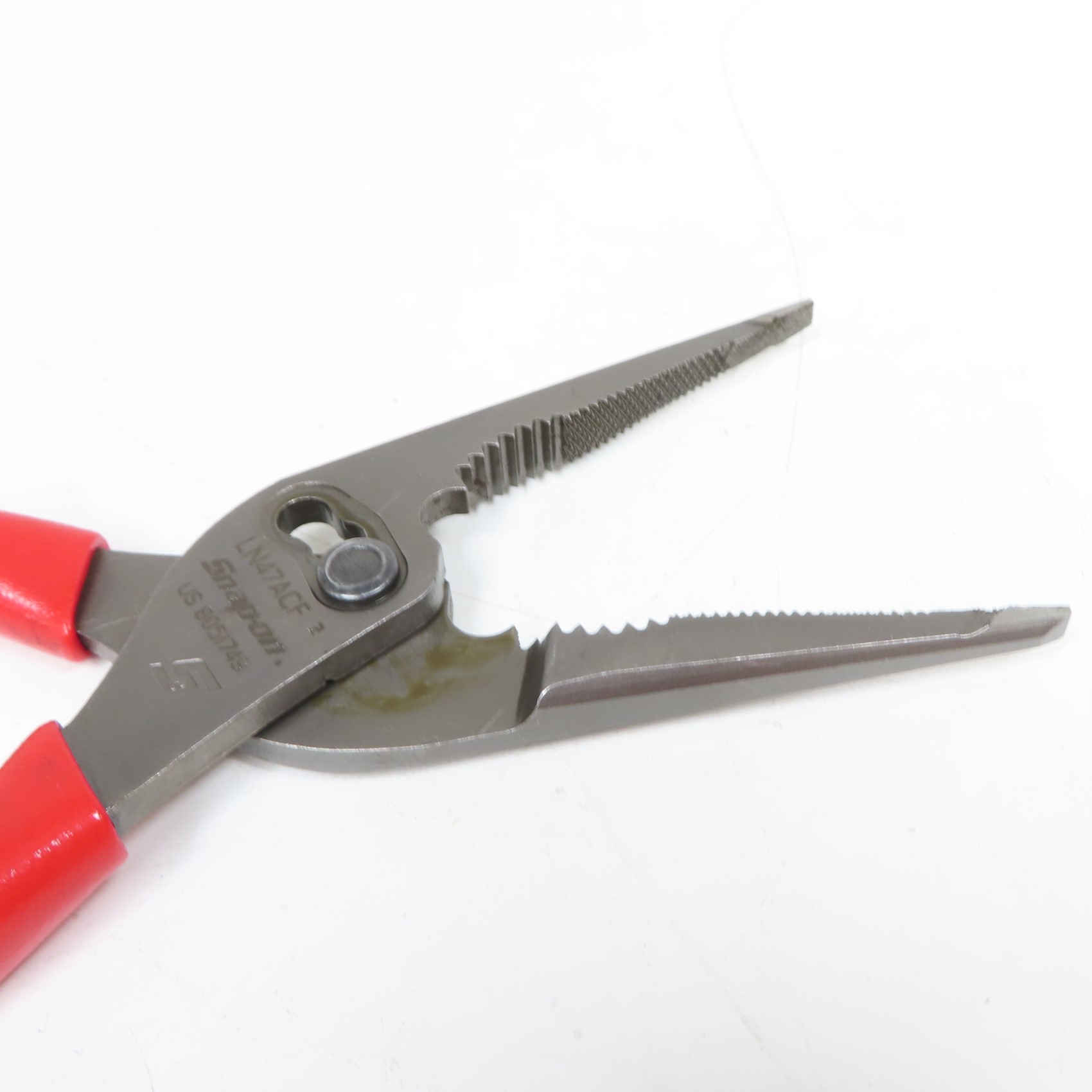 Snapon Tools LN47ACF 9" Talon Grip Long Nose Slip Joint Pliers Red
