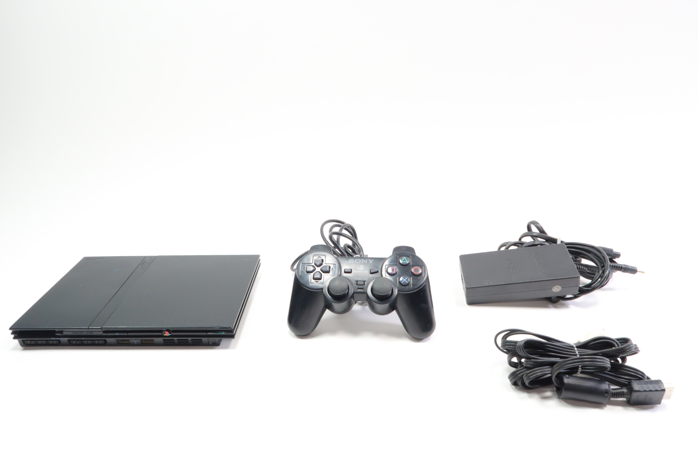 Sony PlayStation 2 Slim SCPH-70001 Black Body Home Video Game 2289 Console