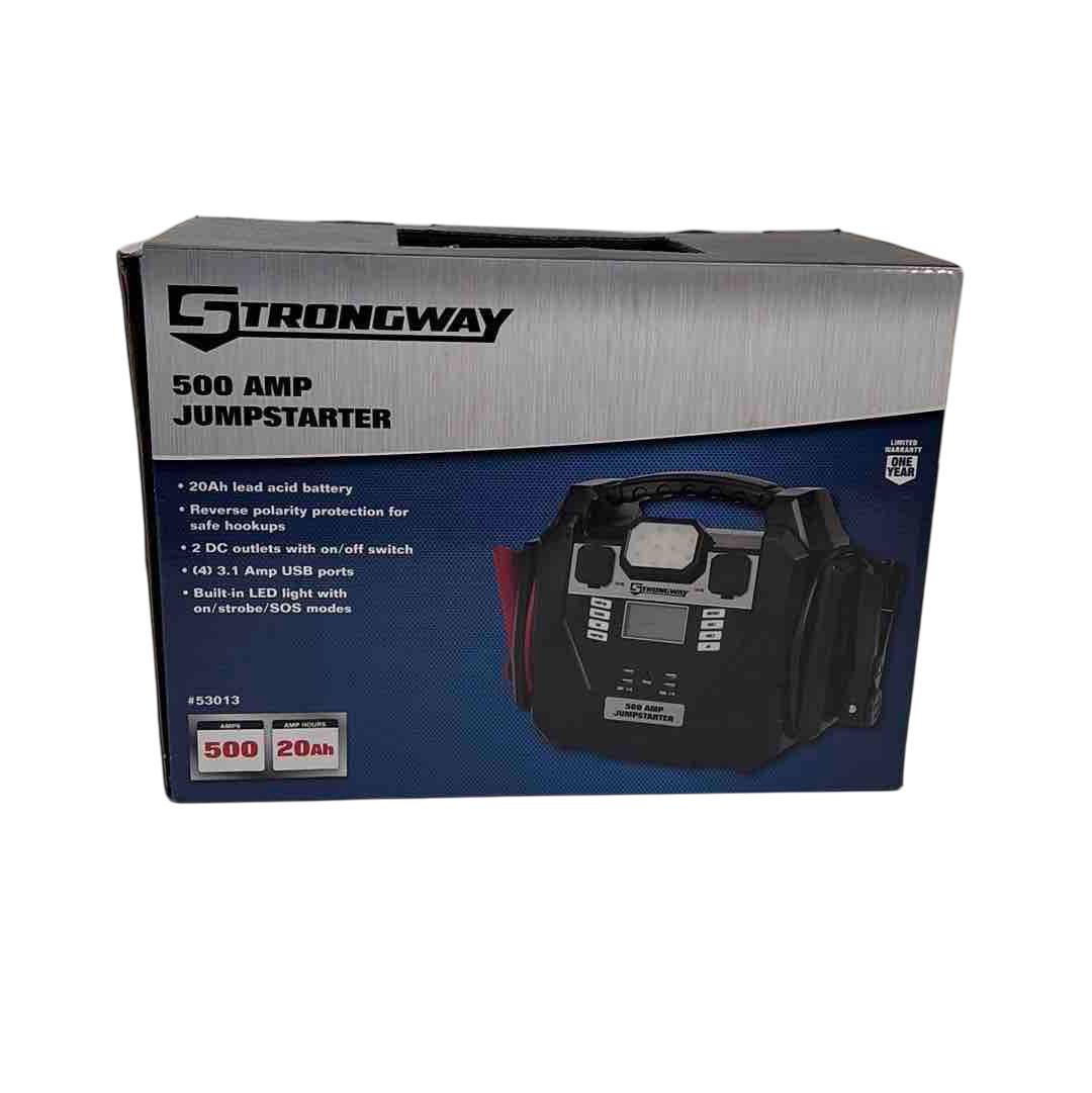 Strongway Battery Jump Starter/Portable Power Pack 1000 Peak Amps/20Ah Battery Strongway Battery Jump Starter/Portable Power Pack 1000 Peak Amps/20Ah Battery
