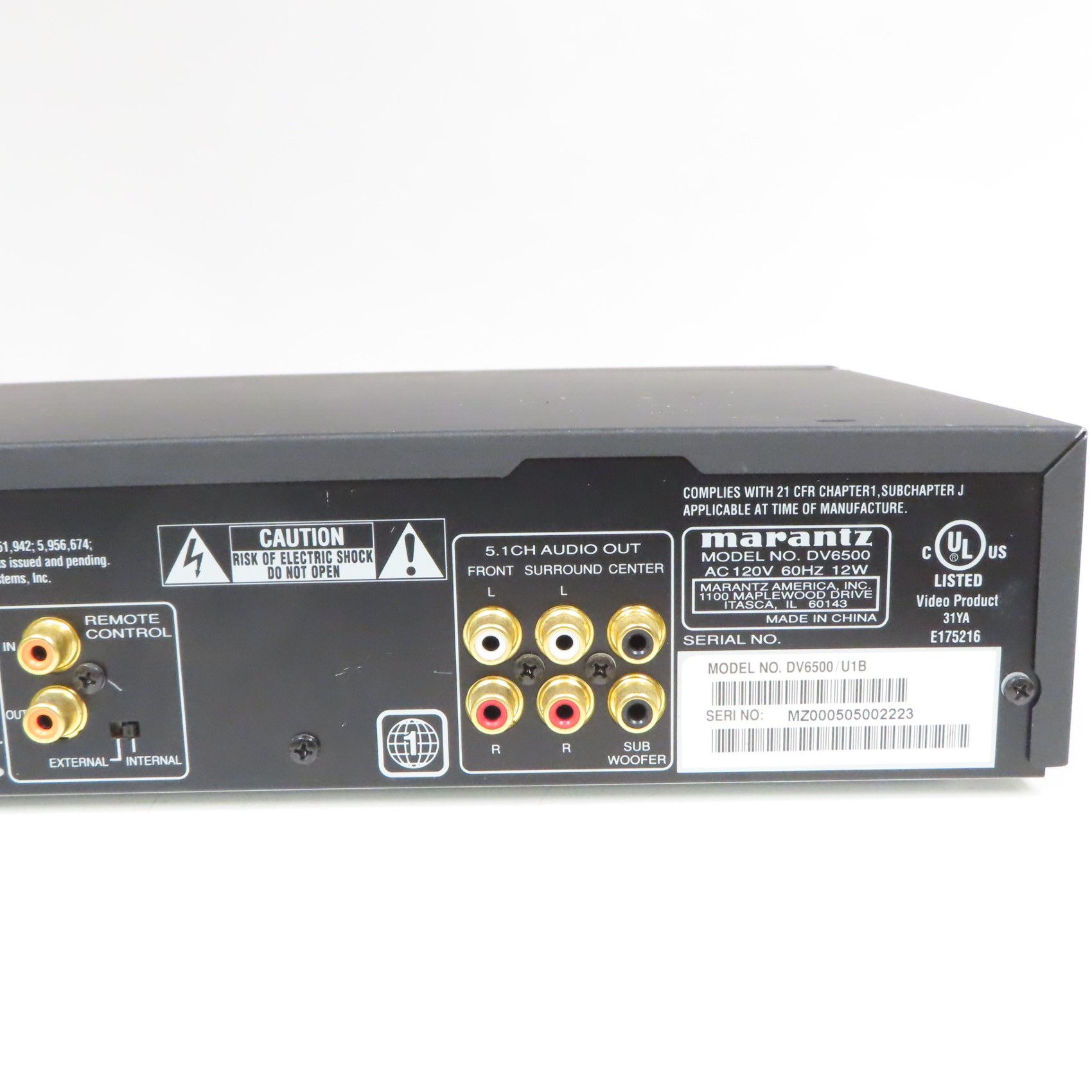 Marantz DV6500 Progressive Scan Universal Super Audio CD/DVD Marantz DV6500 Progressive Scan Universal Super Audio CD/DVD