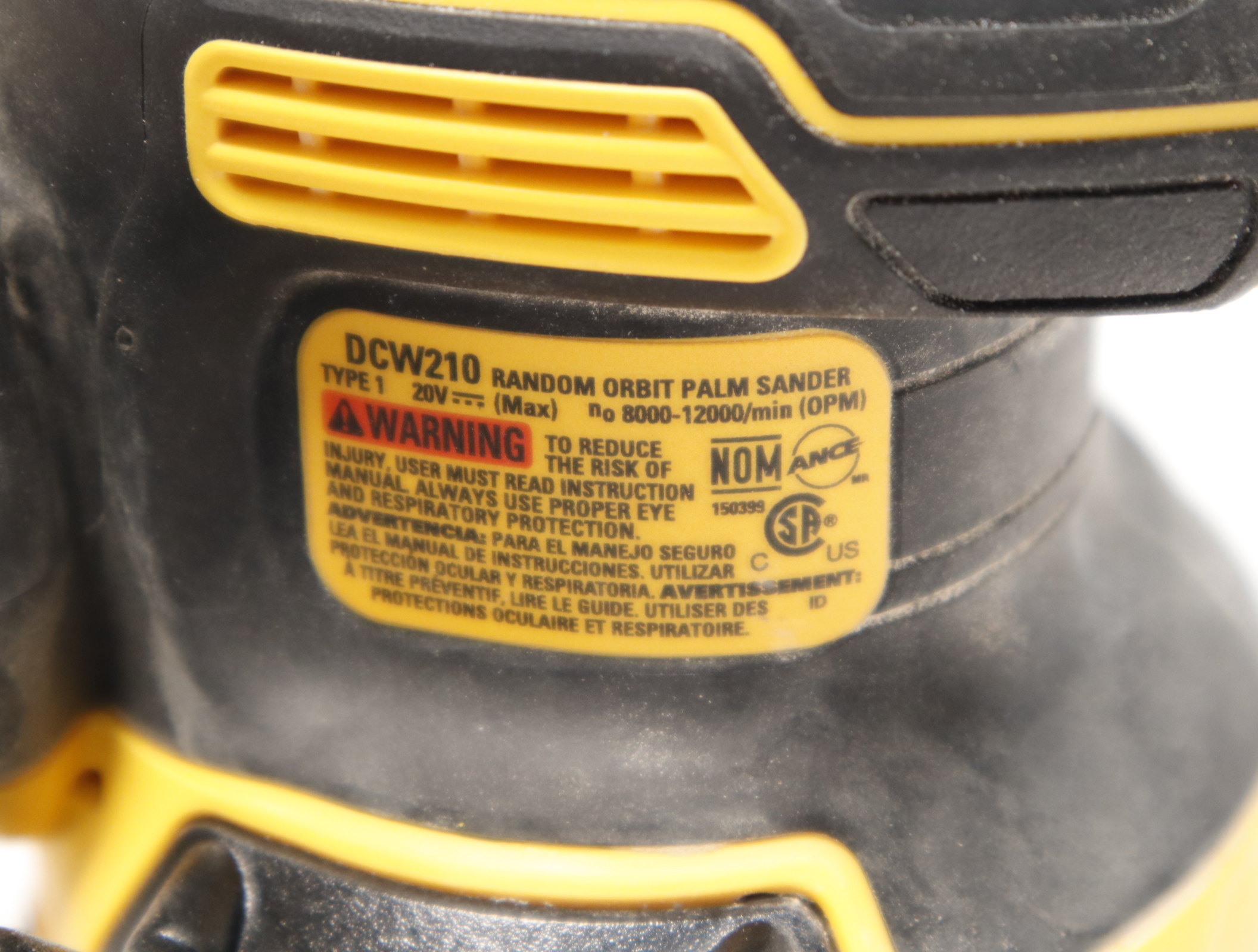 DeWalt DCW210B 20V Cordless Random Orbit Sander Tool Only