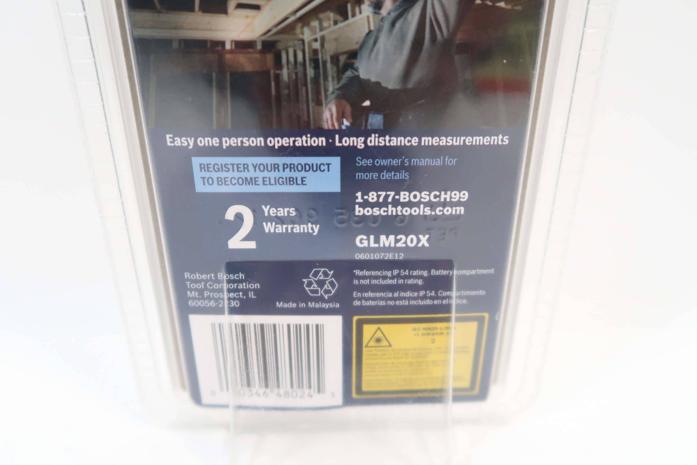 Bosch GLM20X BLAZE 65 ft. Laser Distance Tape Measuring Tool