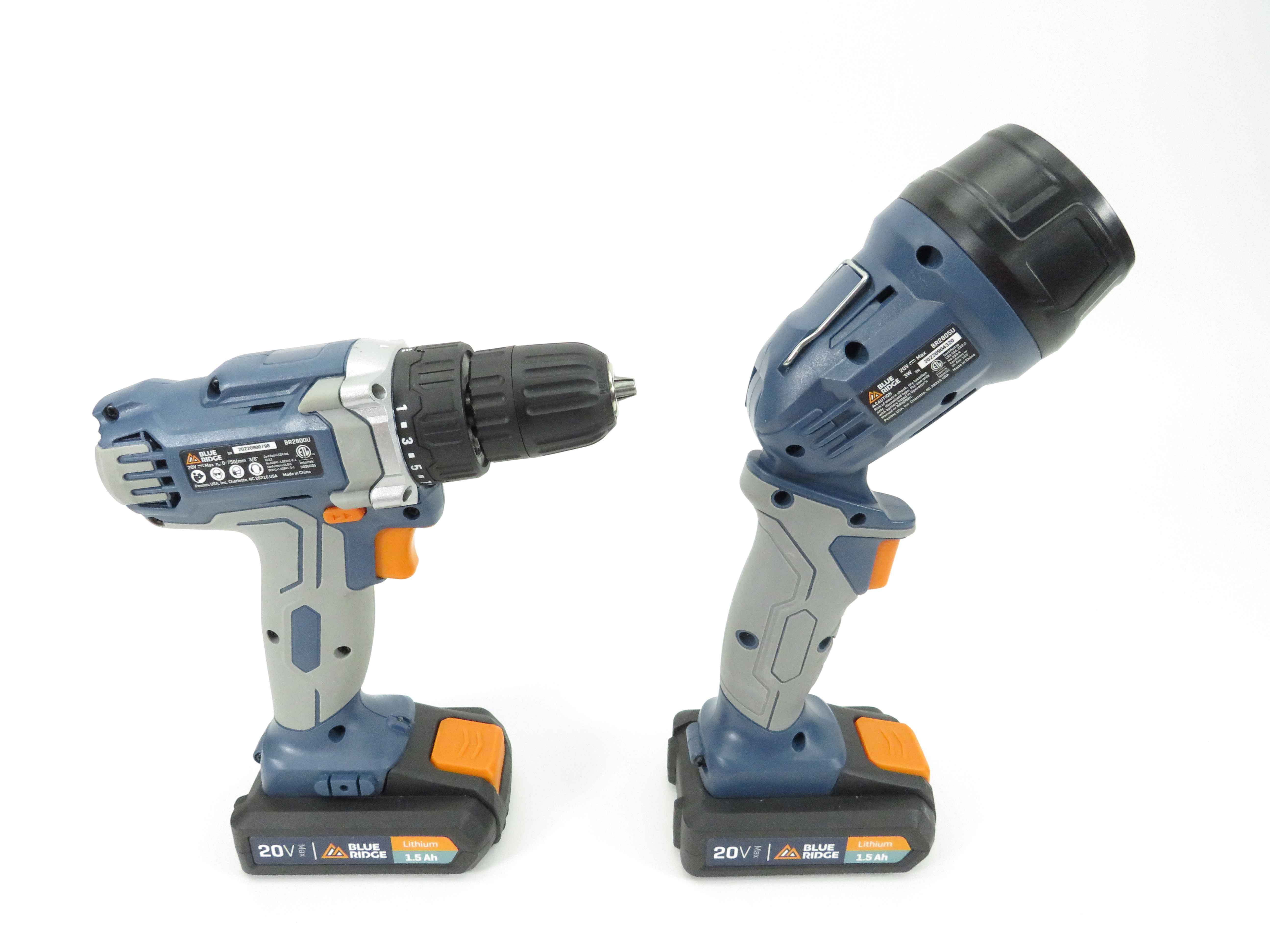 Blue Ridge Drill Driver Work Light Tool Set BR2800U BR2805U