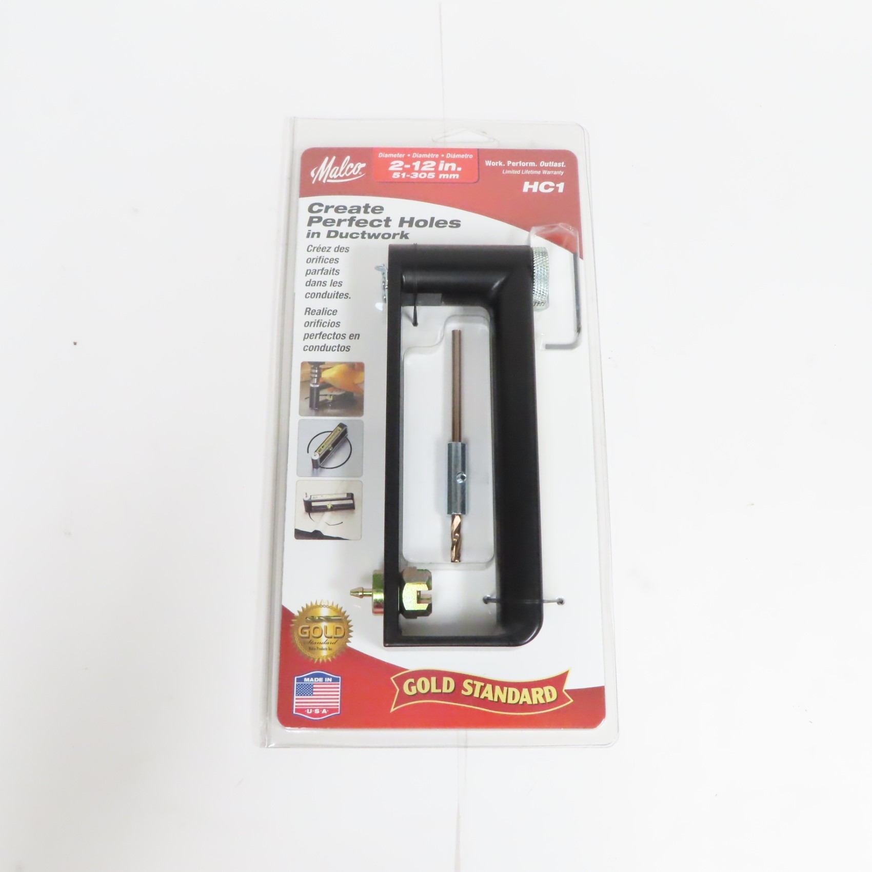 Malco HC1 2"12" Adjustable Sheet Metal Hole Cutter (In Box) 4305