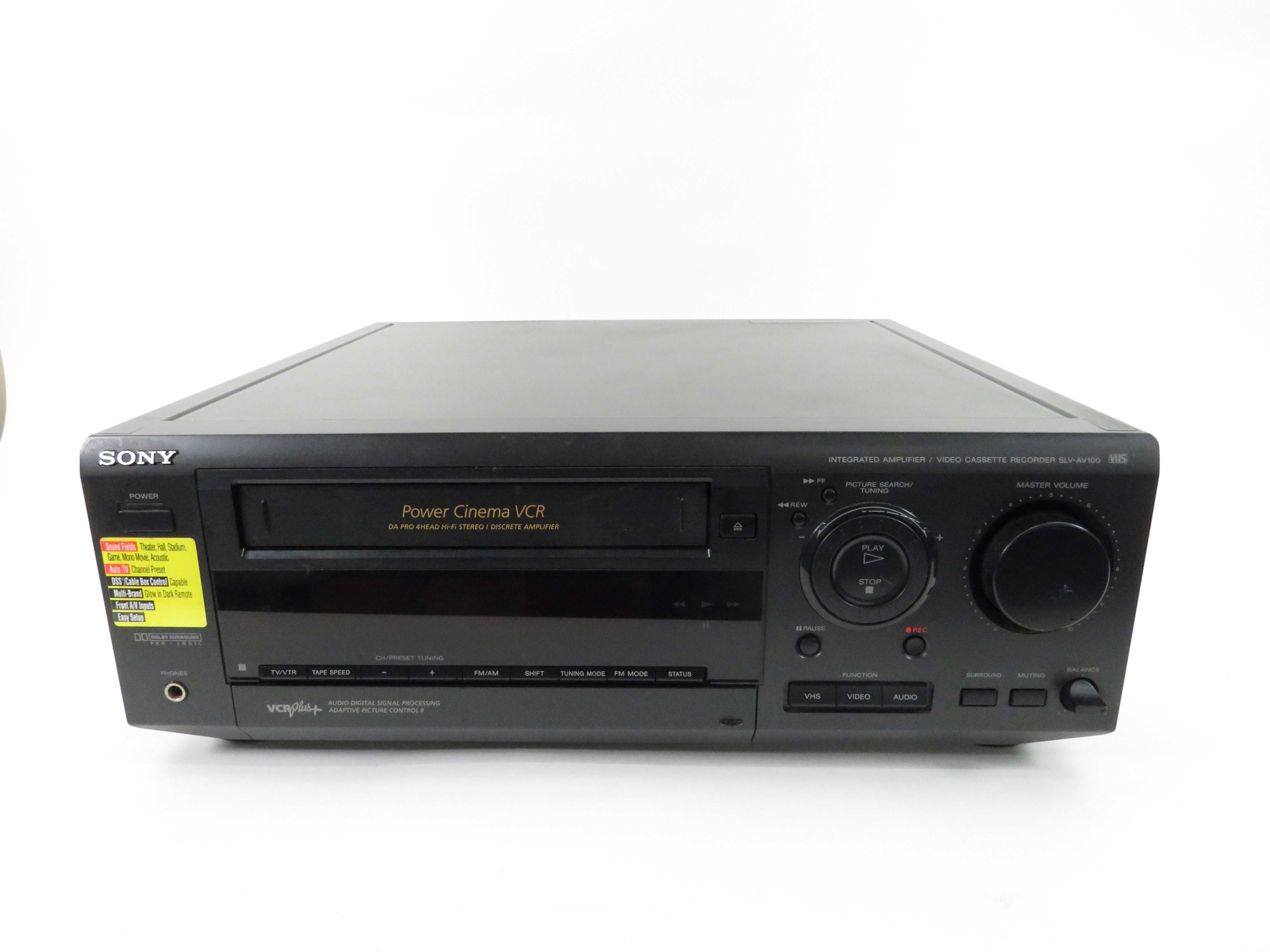 Sony Power Cinema VCR DA Pro 4 Head Hi-Fi Stereo / Discrete Amplifier