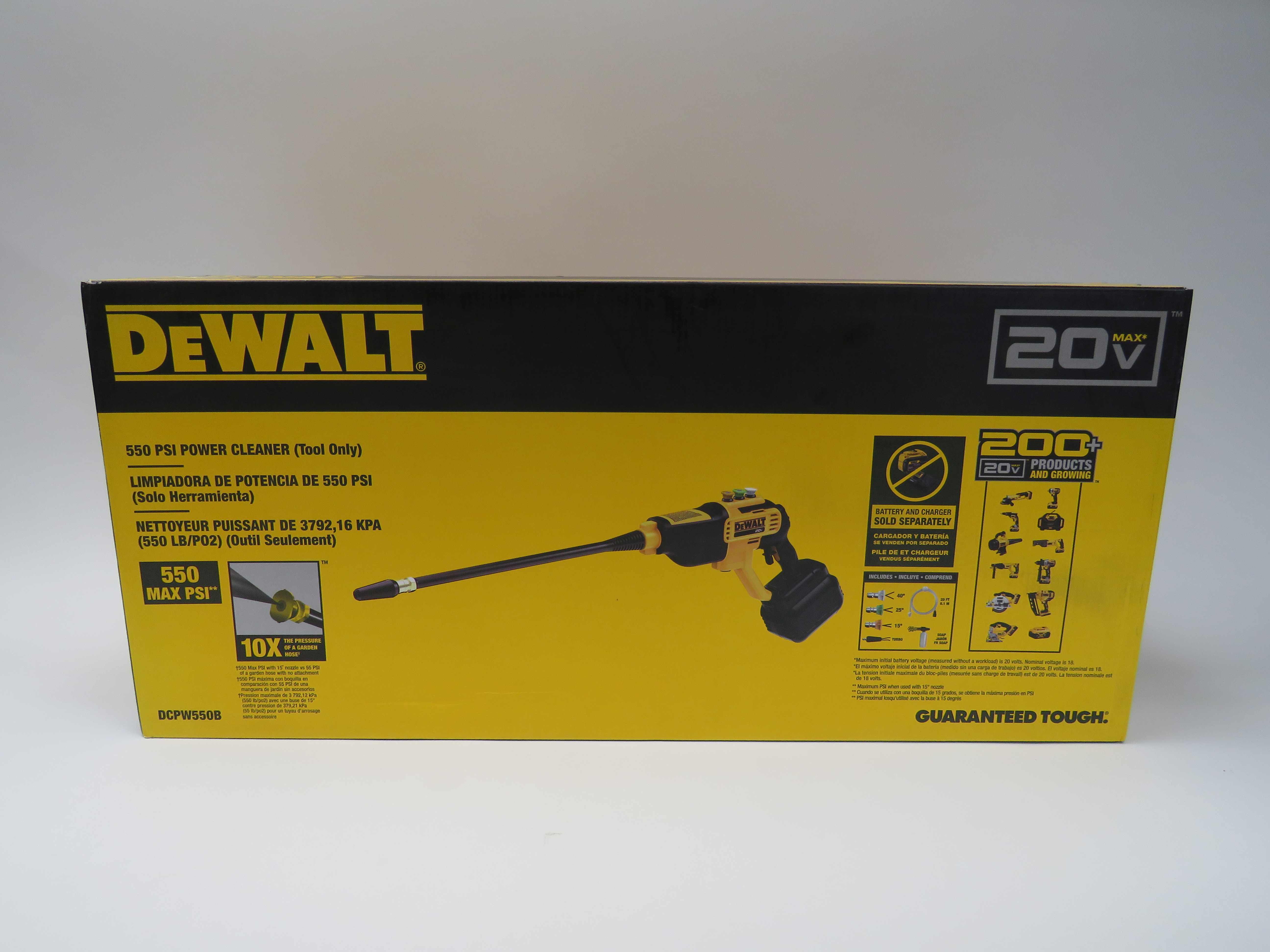 DeWalt 20v Max 550 Max PSI Cordless Power Cleaner DCPW550B
