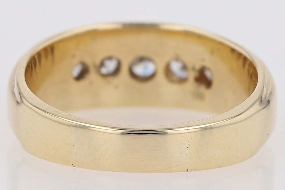 .50ctw Round Cut Diamond Prong Set Wedding Band Ring 14k Yellow Gold ...