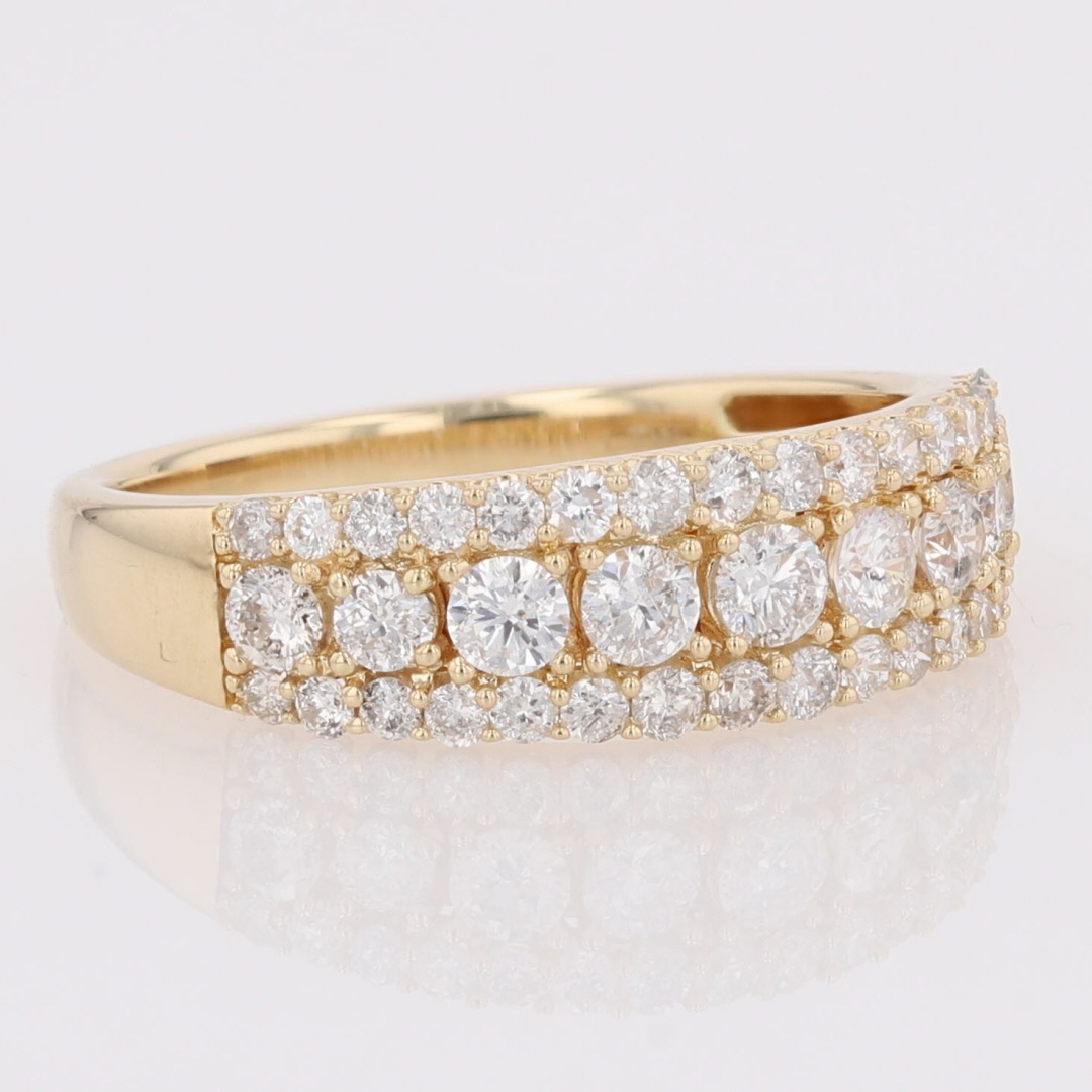1.00ctw Round Cut Diamond Prong Set Wedding Band Ring 14k Yellow Gold ...