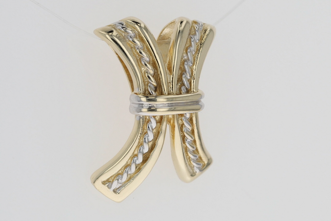 27mm Rope Knot Statement Pendant without Chain 14k Multi-Tone Gold 7.61 ...