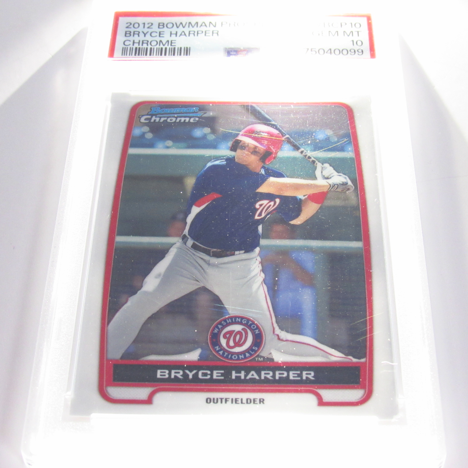 Bryce Harper Topps Bowman 2012 Prospects BCP10 Chrome PSA Gem 10