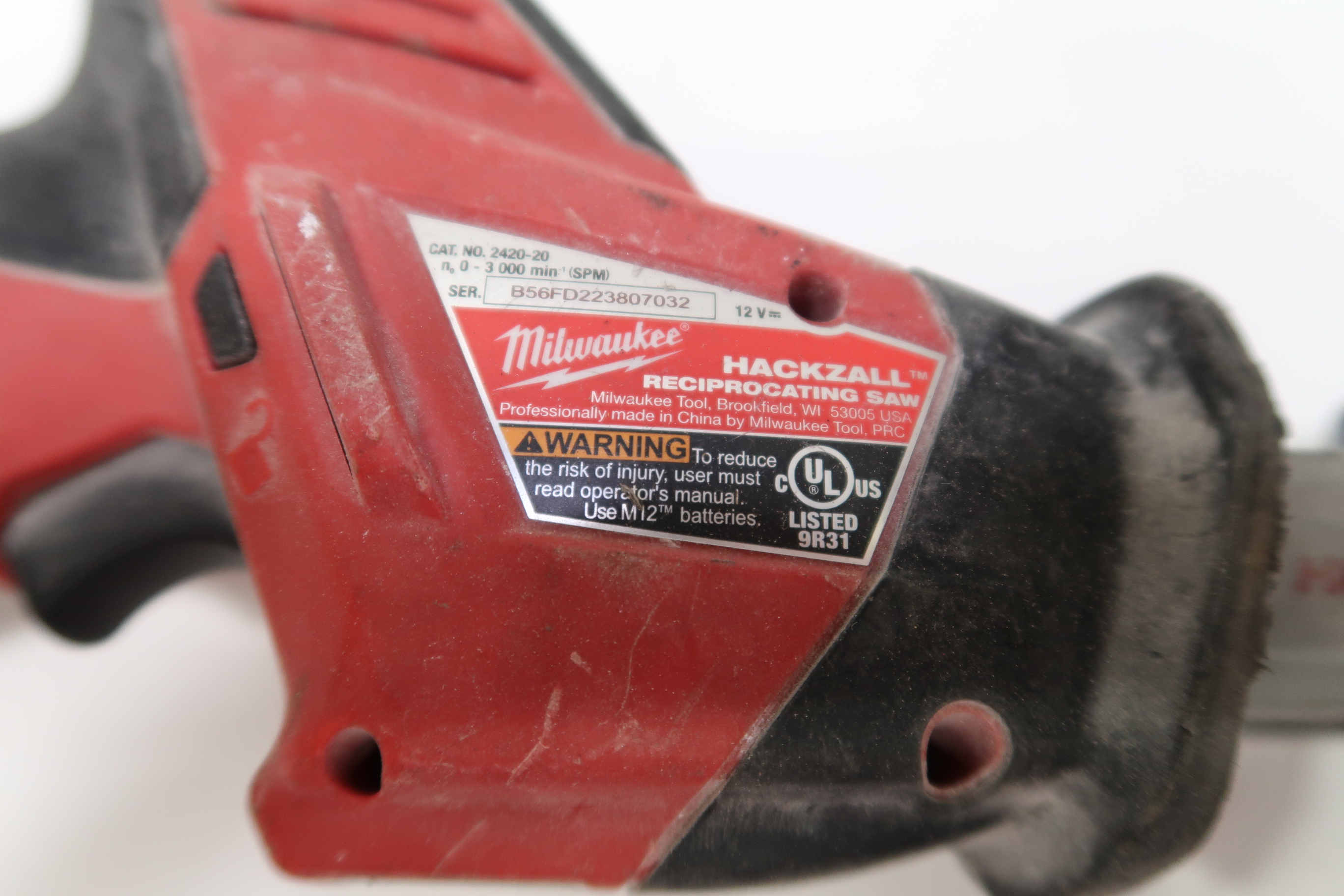 Milwaukee 2420-20 12V Lithium-Ion HACKZALL Cordless Reciprocating