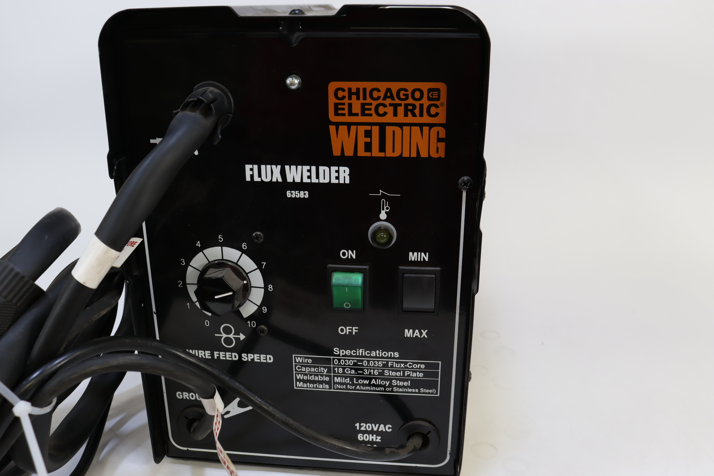 宵 CD Chicago Electric 63583 125 Amp 120 Volt/20 Amp Flux Core Wire Welder