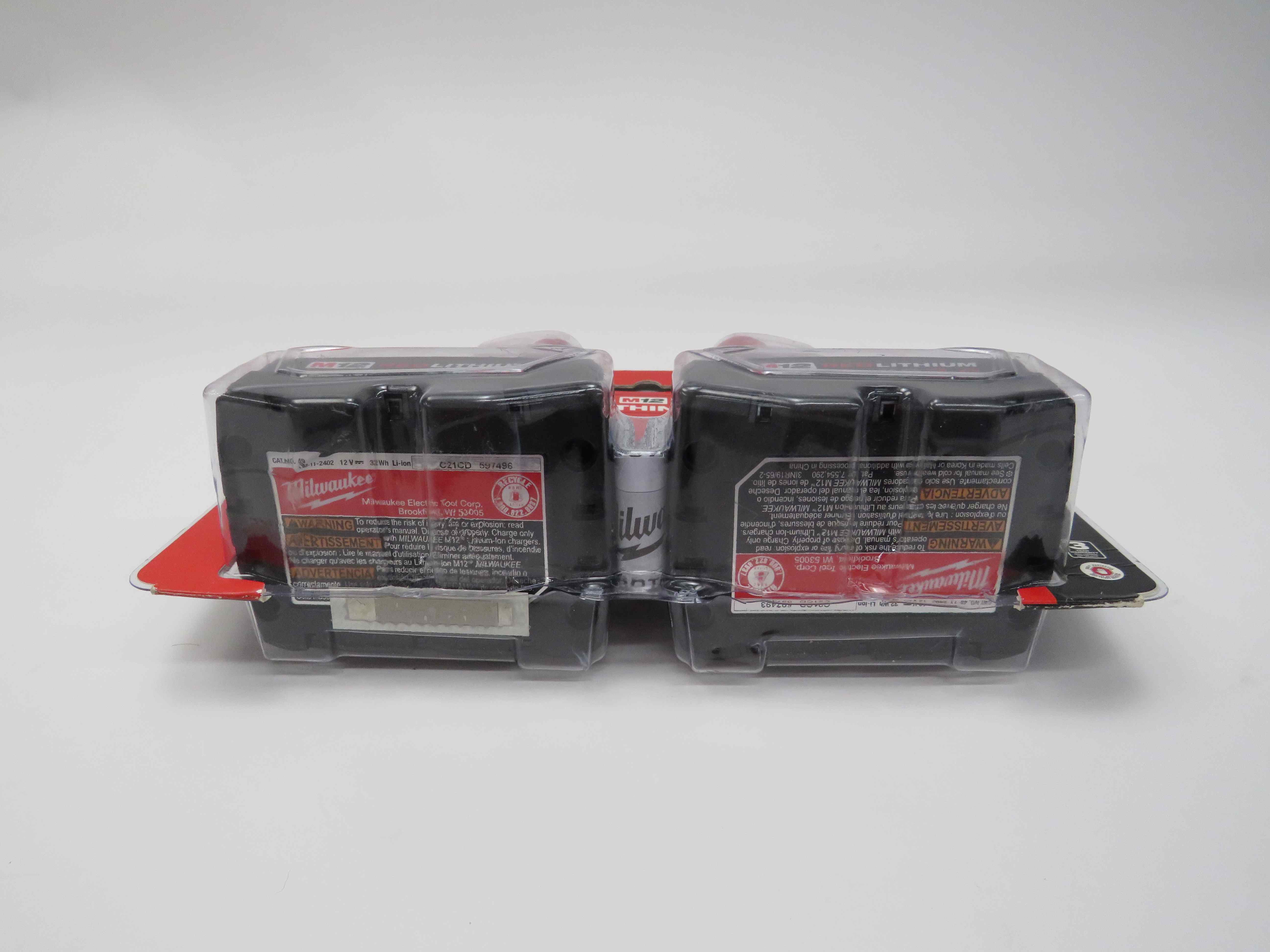 thumbnail image 2 of Milwaukee M12 3.0 AH XC Red Lithium Battery 2-Pack – 48-11-2412 – 12V – New 2 of 4
