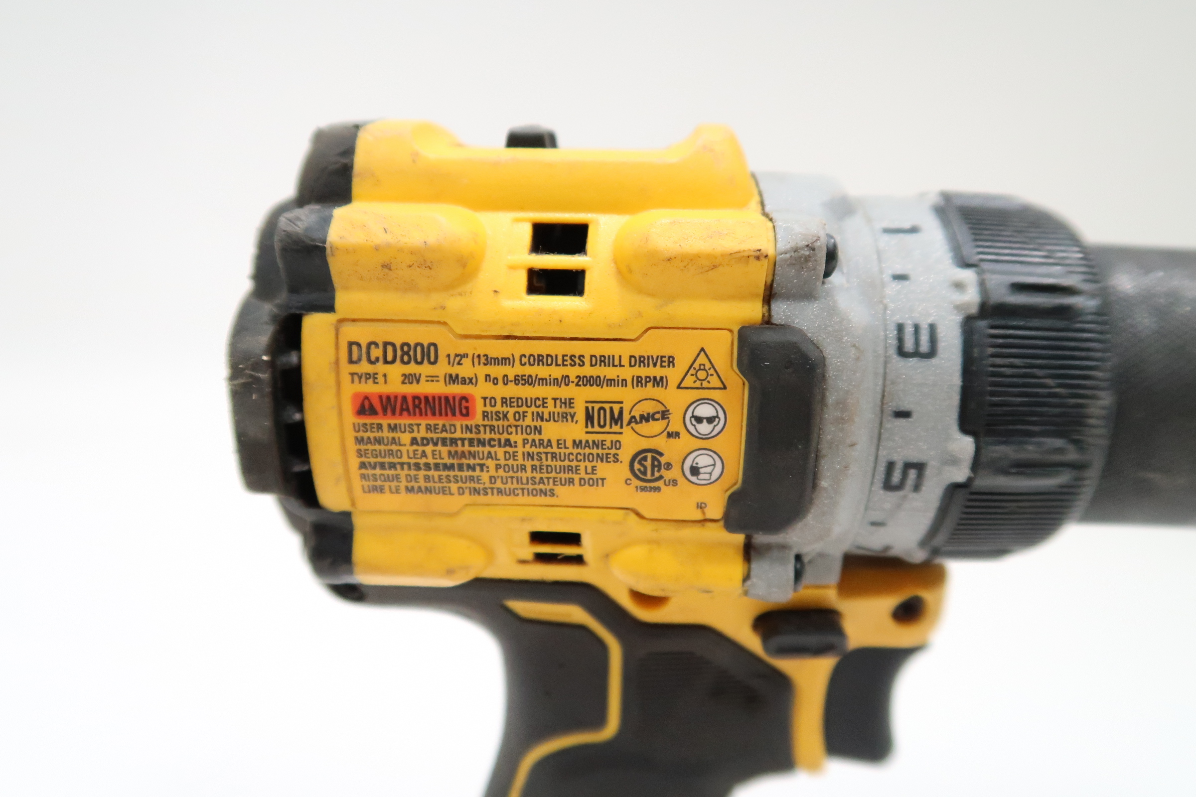 DeWalt DCD800 20V MAX XR Cordless Compact 1/2 in. Drill/Driver 7799