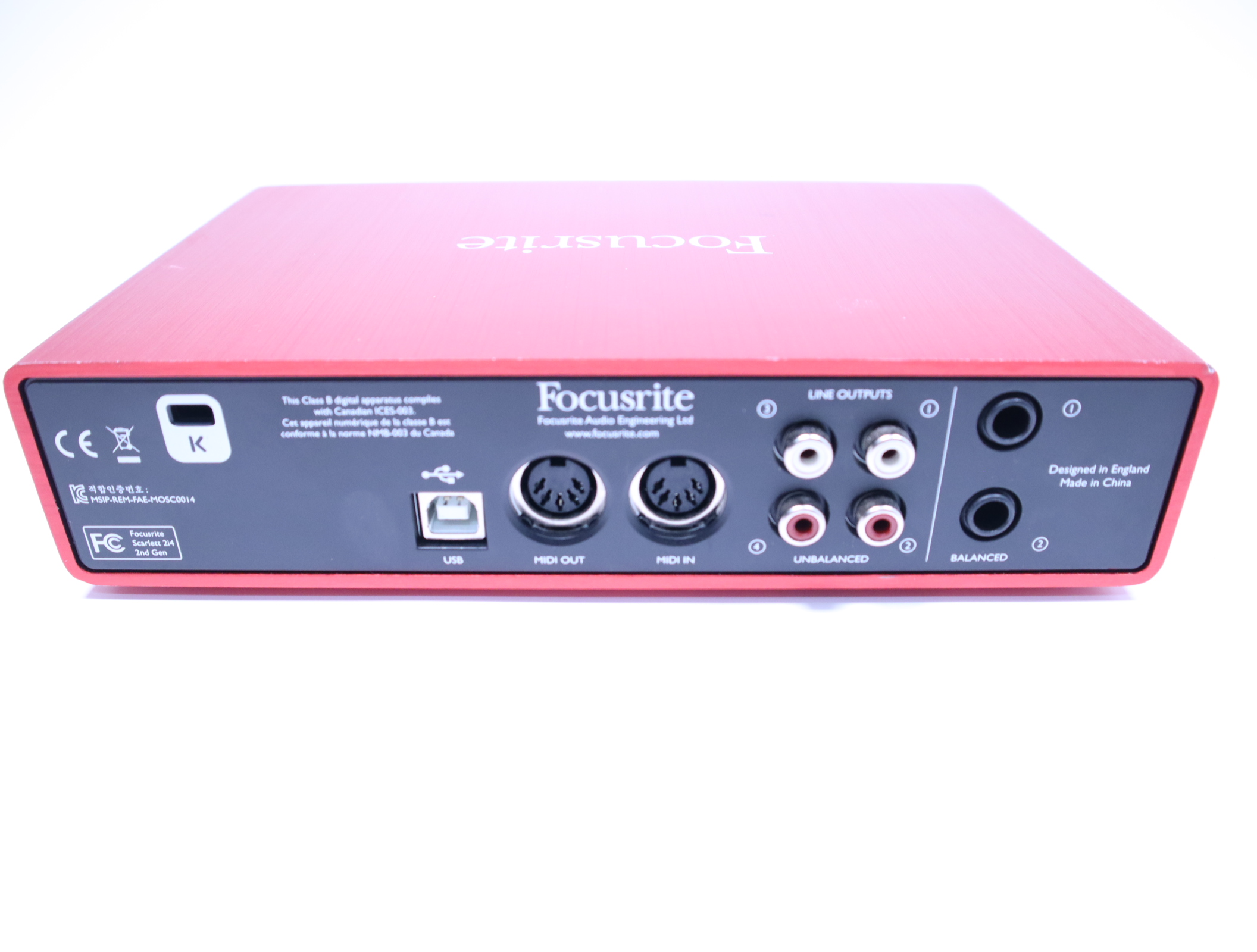 Focusrite Scarlett 2i4 Digital Recording Interface USB Audio