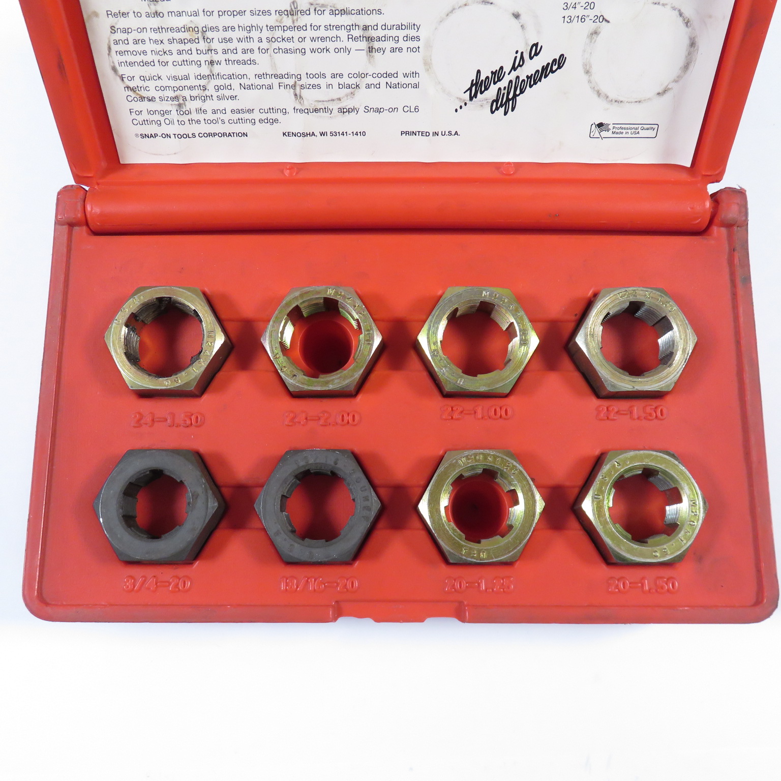 Snap-on Tools RD-8 8-Piece Spindle Rethreading Set
