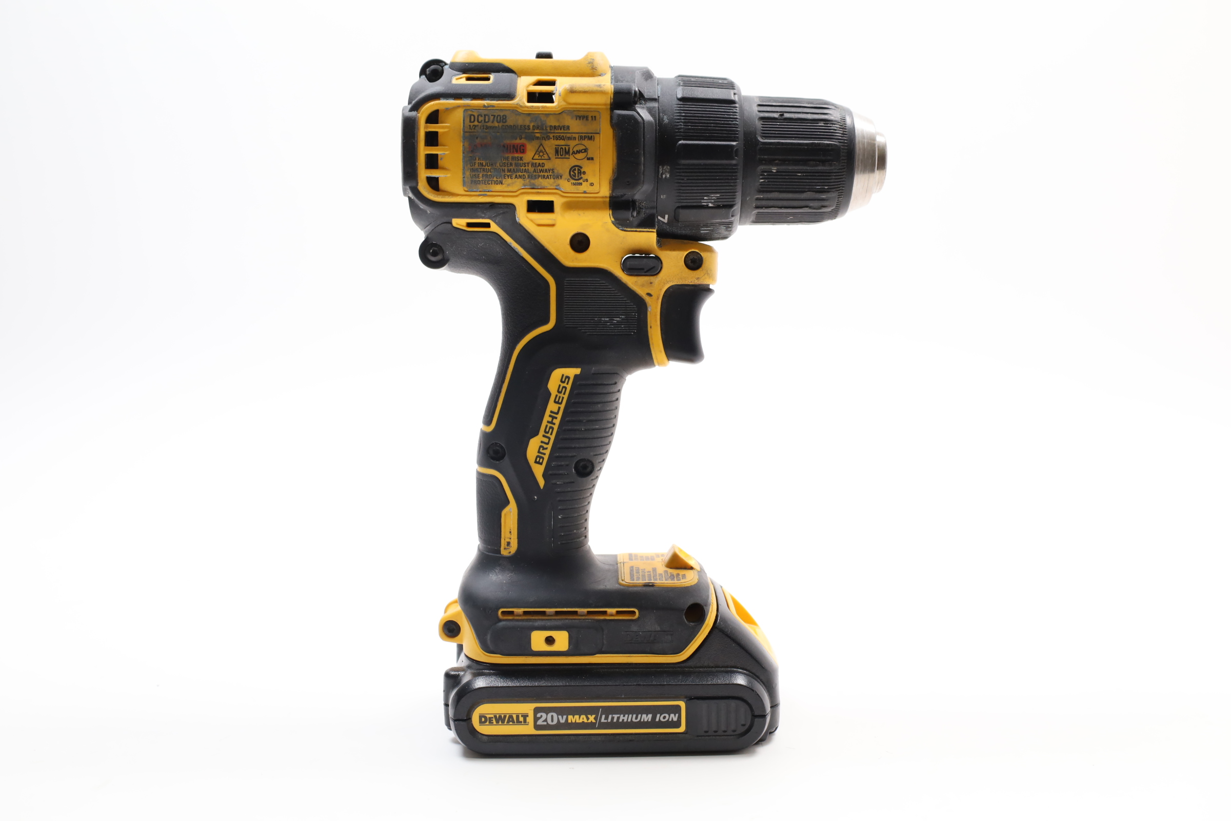 DeWalt DCD708 20V MAX Brushless Compact 1/2" Cordless Drill Driver