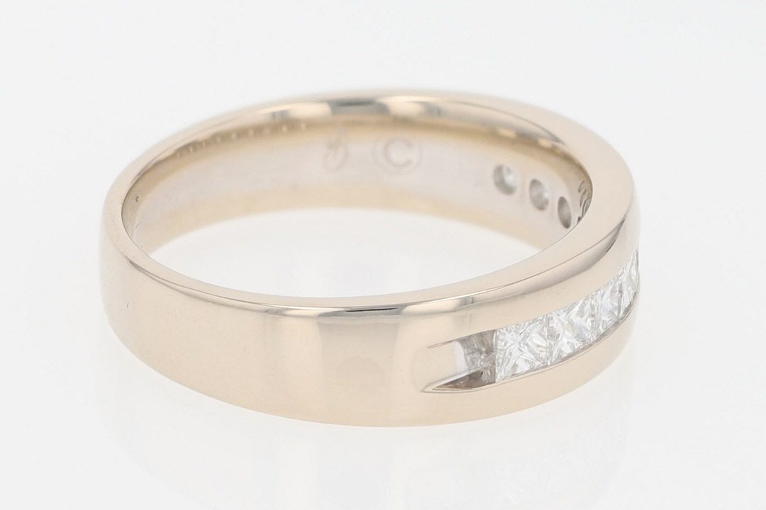 1.41ctw Princess Diamond Channel-Set Wedding Band Ring 14K White Gold ...