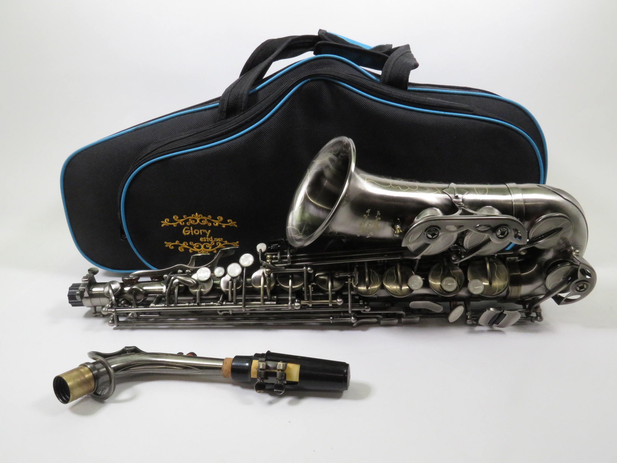 Glory PR4 Engraved Flower Design Alto Saxophone