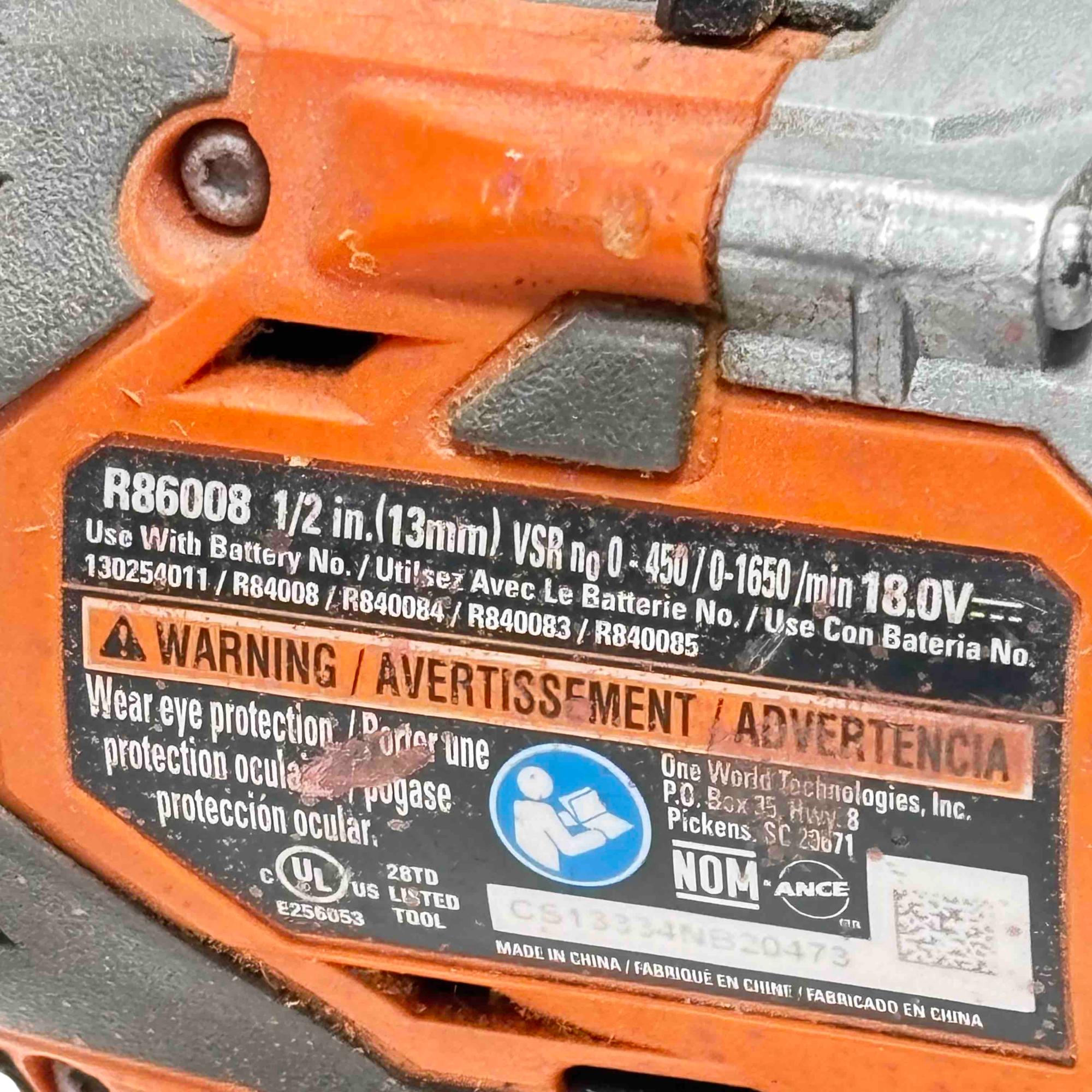Ridgid R86008 1/2