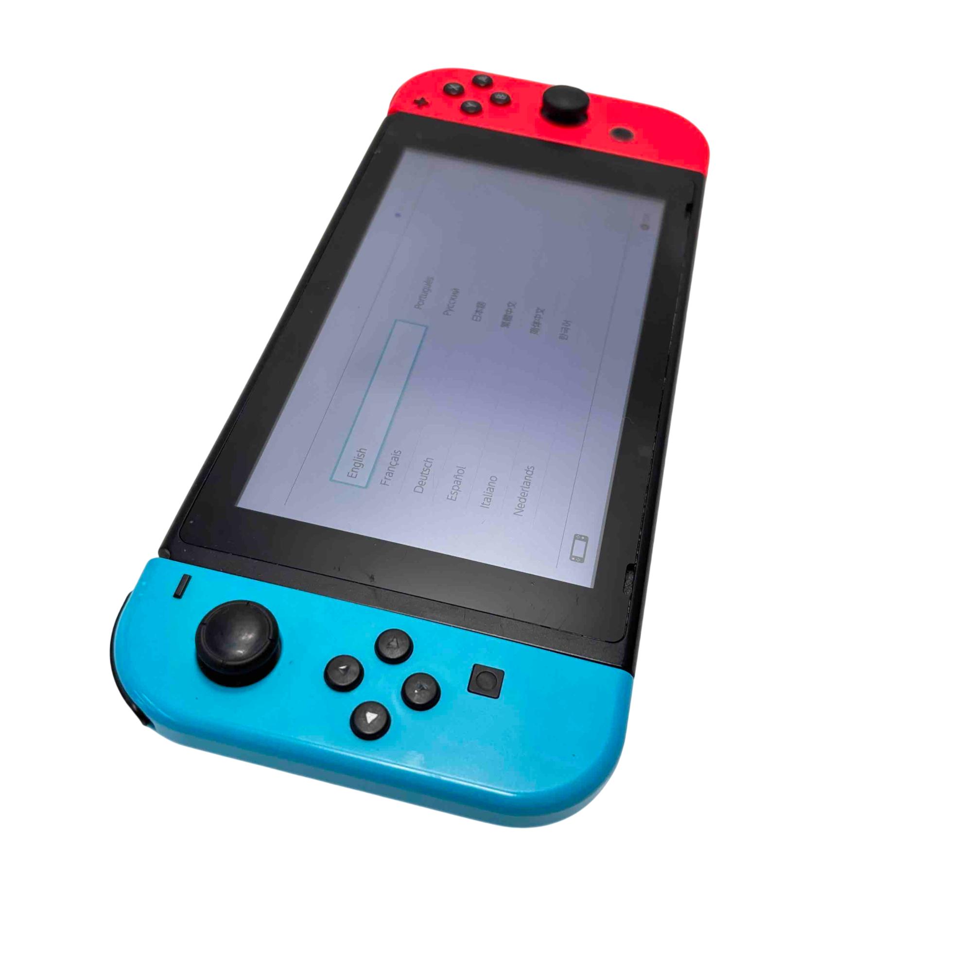Nintendo Switch HAC-001 Video Gaming Console Neon Red/Blue
