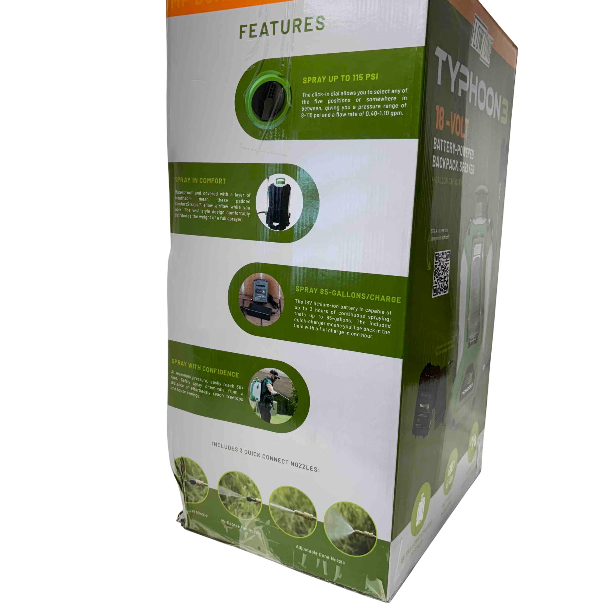 FlowZone Typhoon 3 18V Backpack Sprayer - 4-Gal Capacity Local