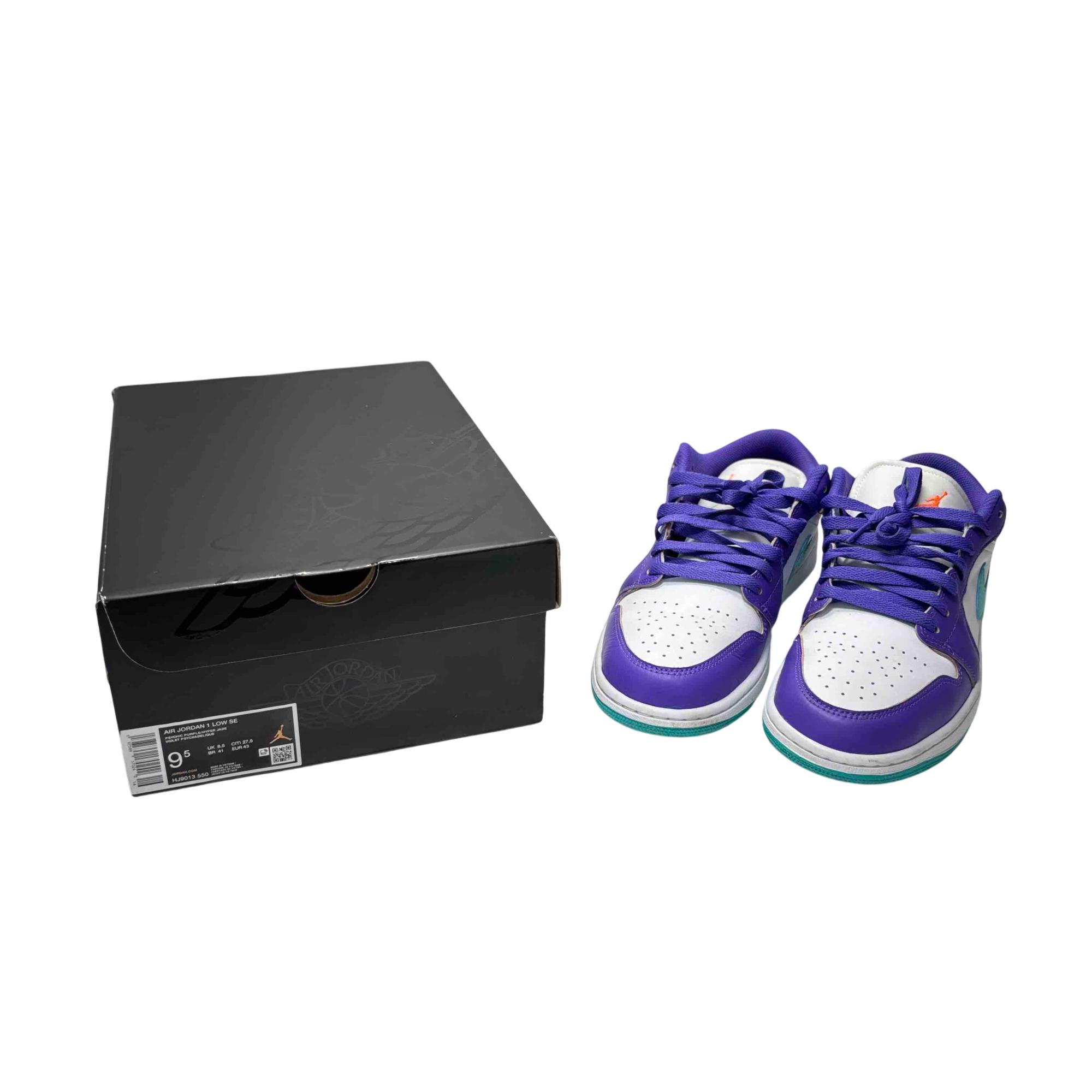 Air Jordan 1 Low SE Hornets Psychic Purple/Hyper Jade HJ9013  display picture 1