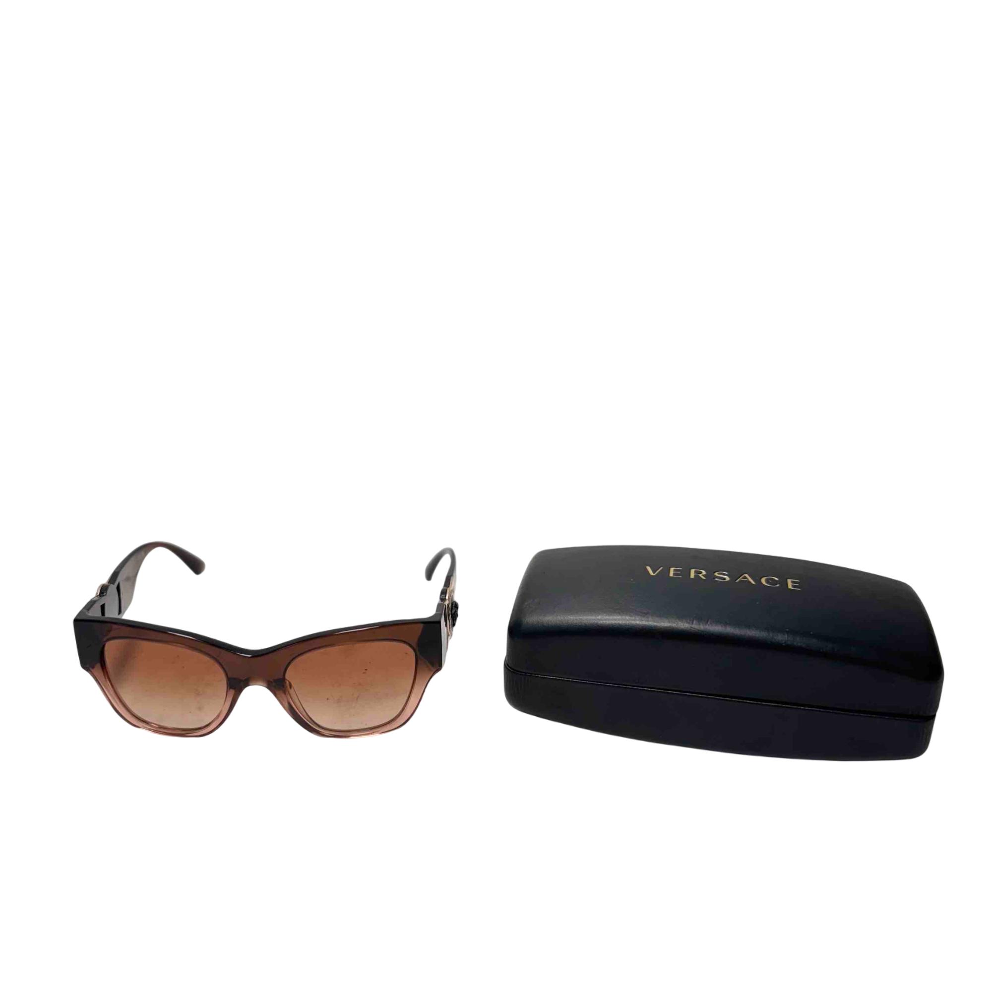 Versace VE4415U 511963 Havana/Dark Bronze Rectangular Sunglasses