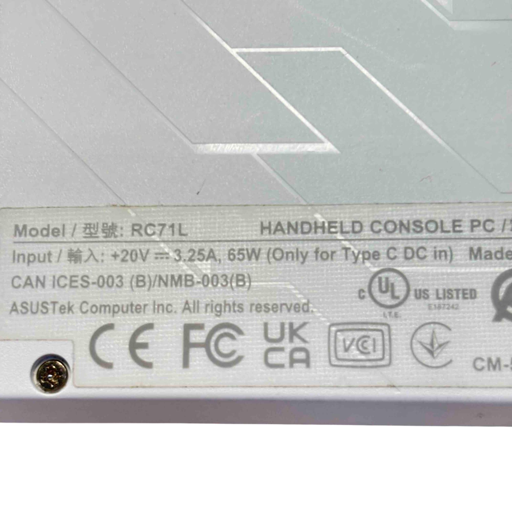 ASUS ROG Ally RC71L Win 11 Ryzen Z1 Extreme 3.3 GHz 16GB RAM 512GB