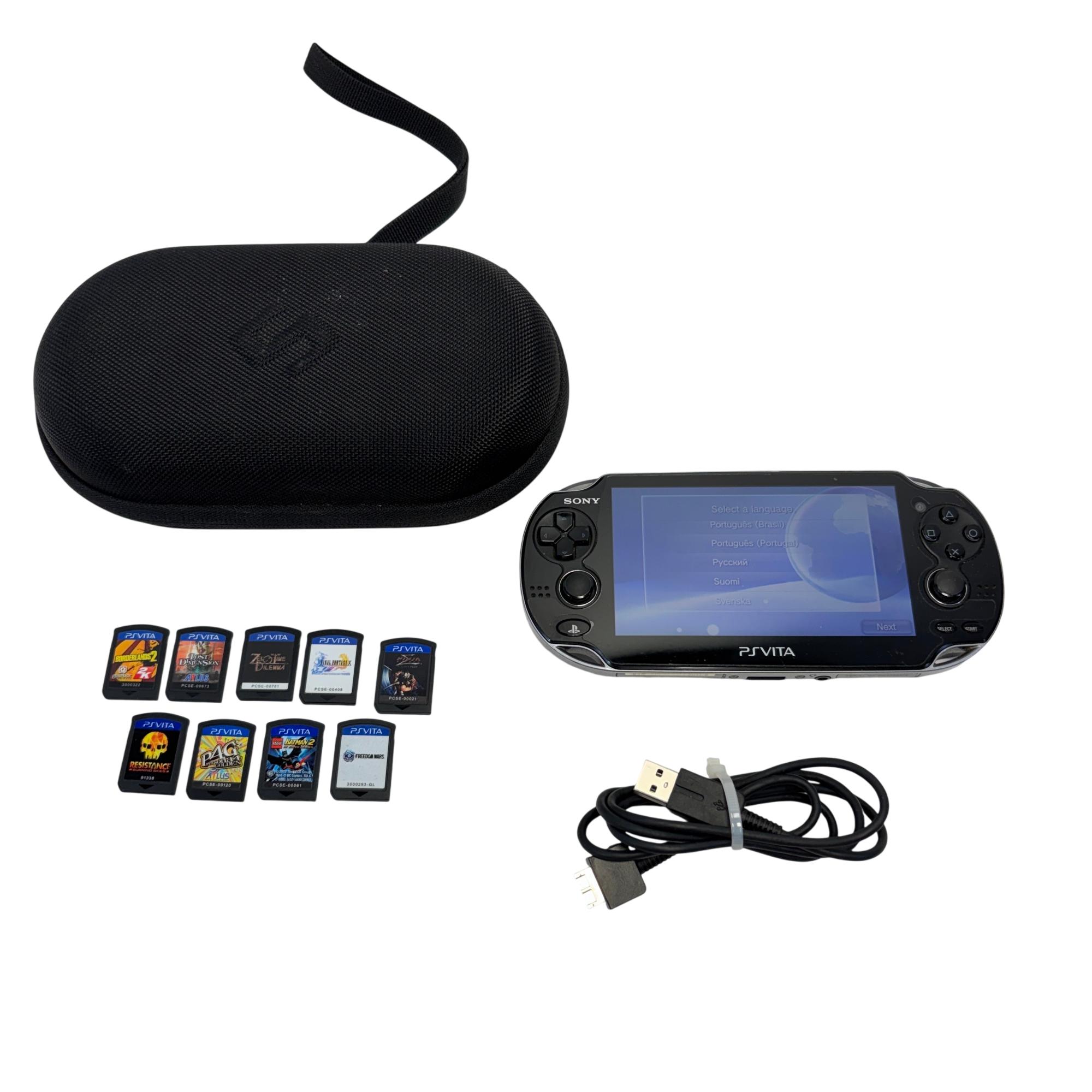 Vita PCH-1100 Sony PlayStation Black PS Crystal Wi-Fi ⁄ 3G Model