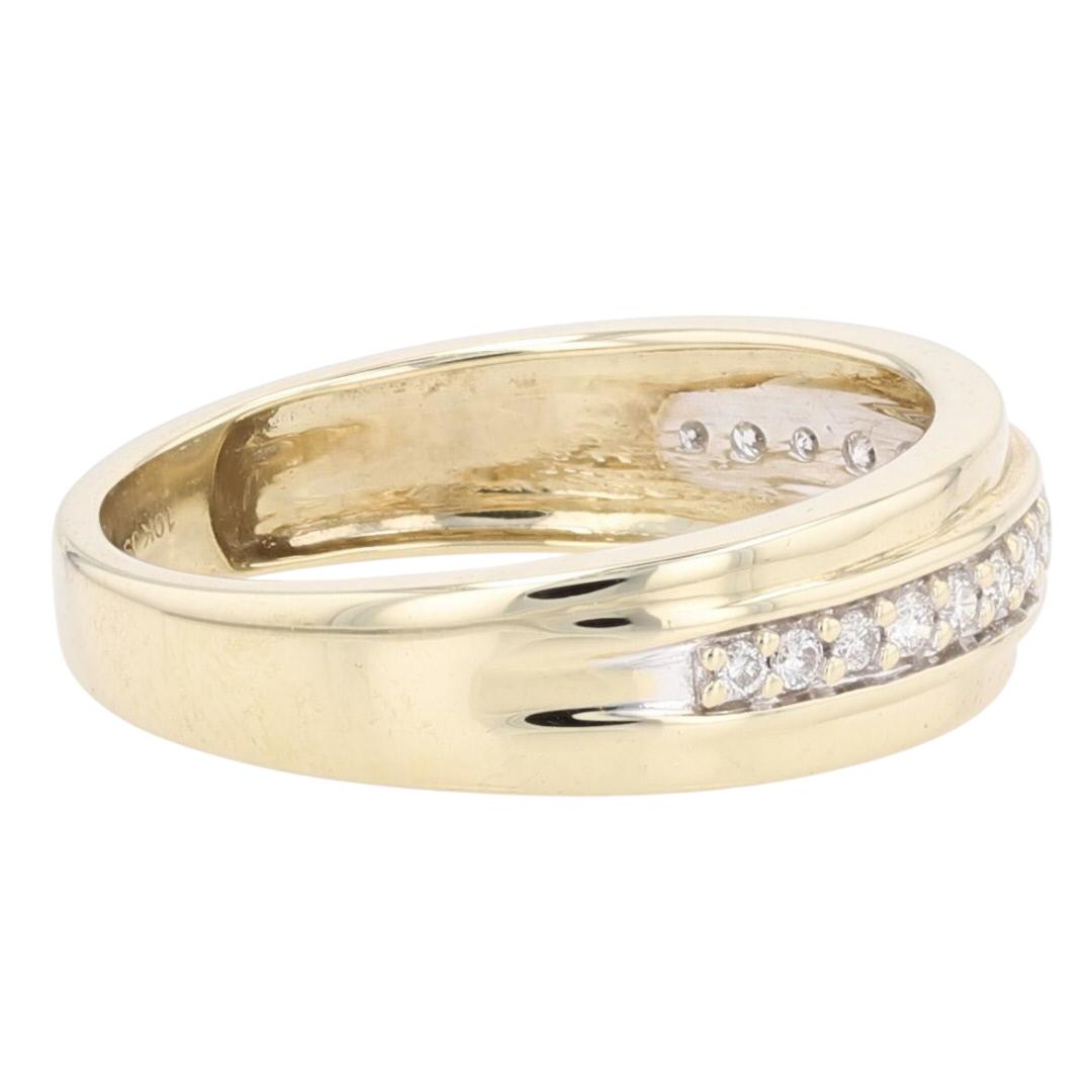 .22ctw Round Cut Diamond Prong Set Wedding Band Ring 10k Yellow Gold ...