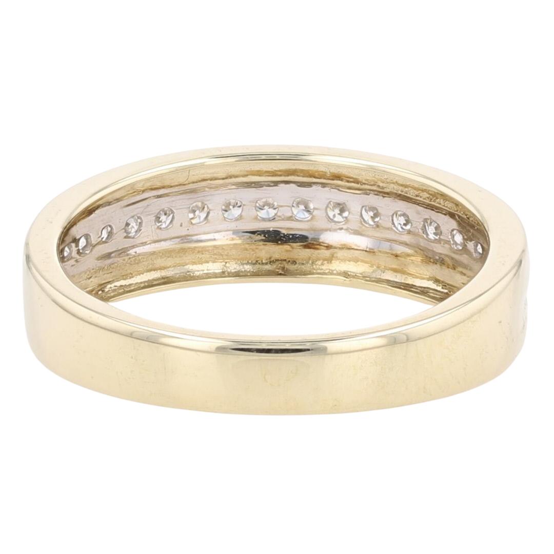 .22ctw Round Cut Diamond Prong Set Wedding Band Ring 10k Yellow Gold ...