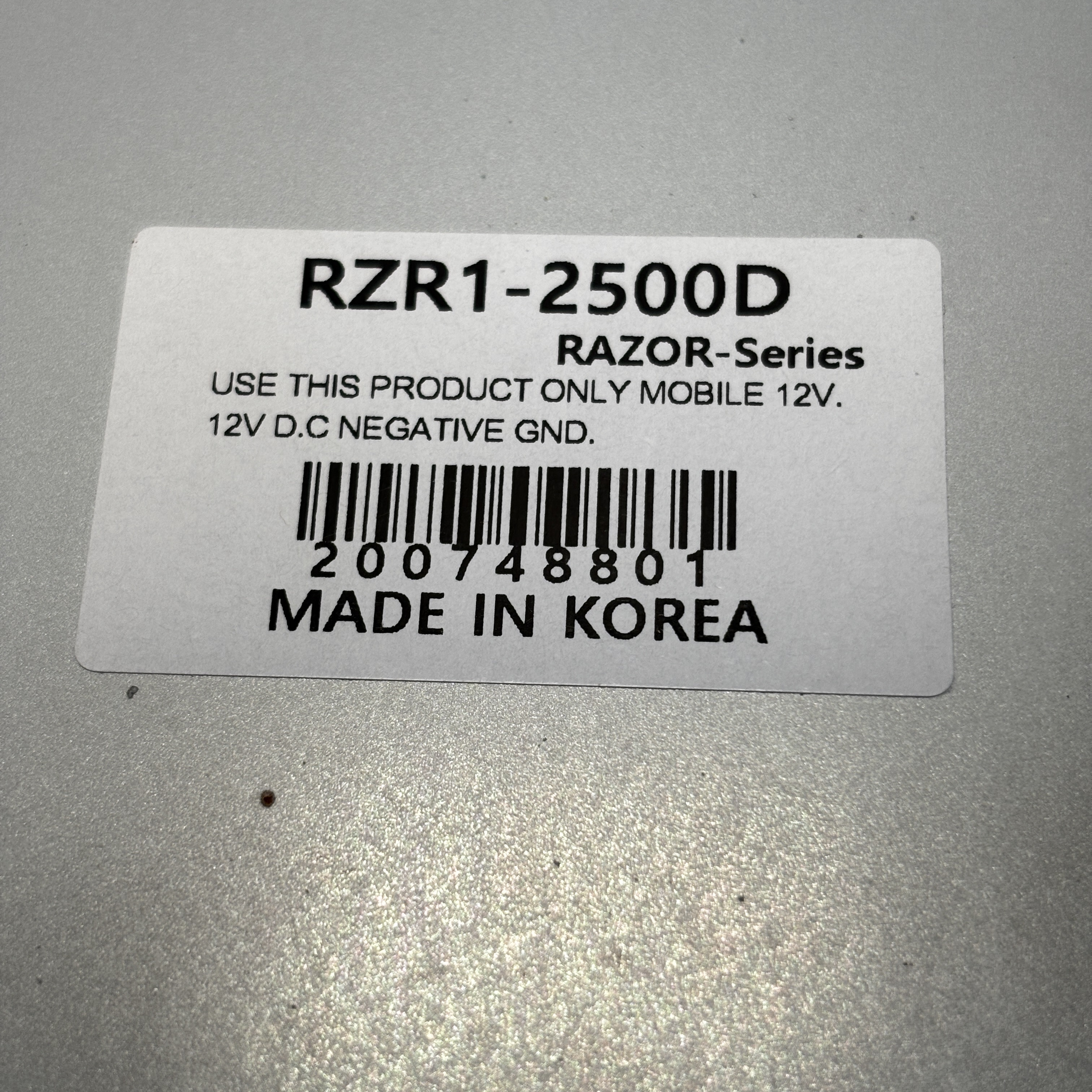 Power Acoustik Razor-Series 1 Channel 12V Car Amplifier RZR1-2500D