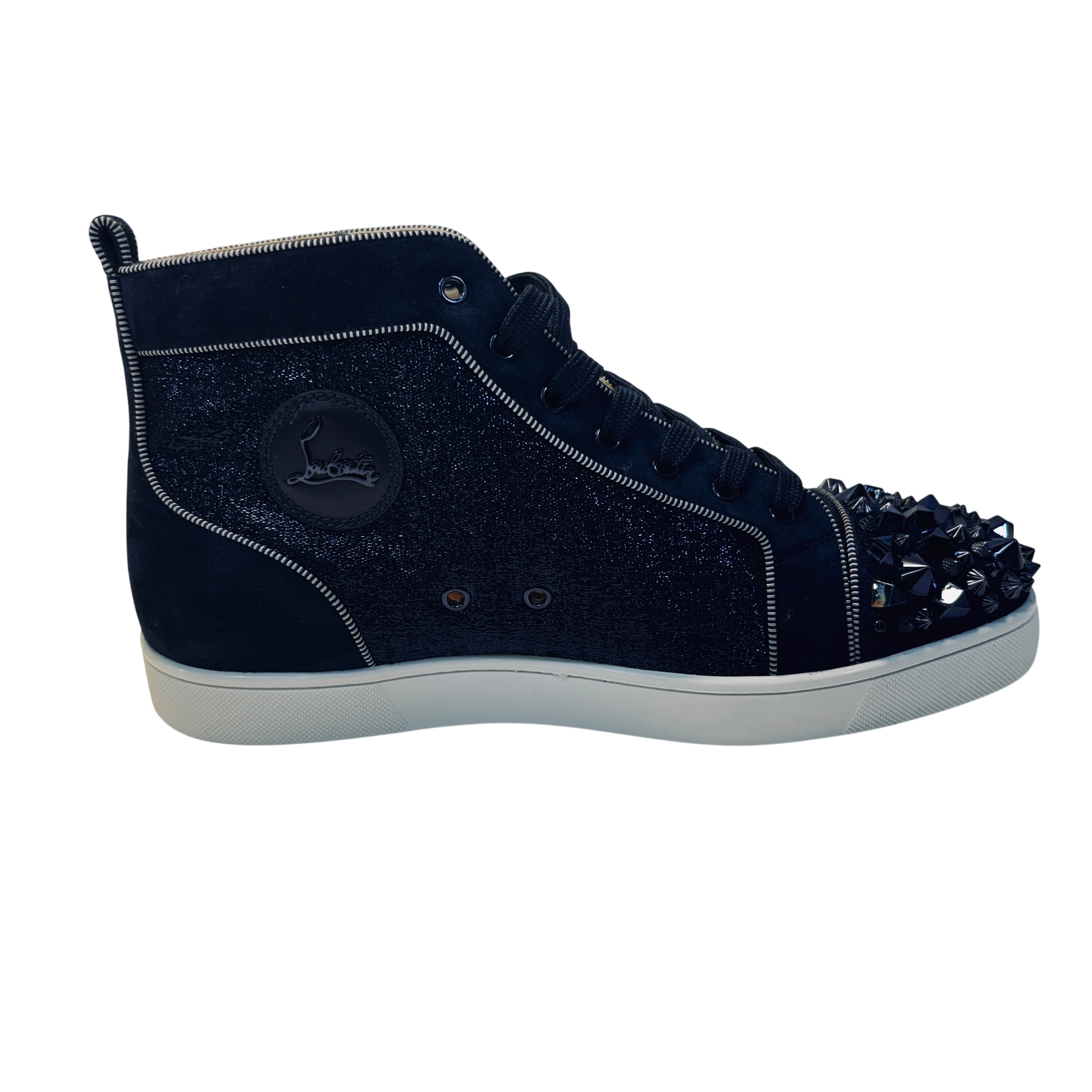 Christian Louboutin Lou Mix Flat 2019 Strass Suede Sneaker 1191183