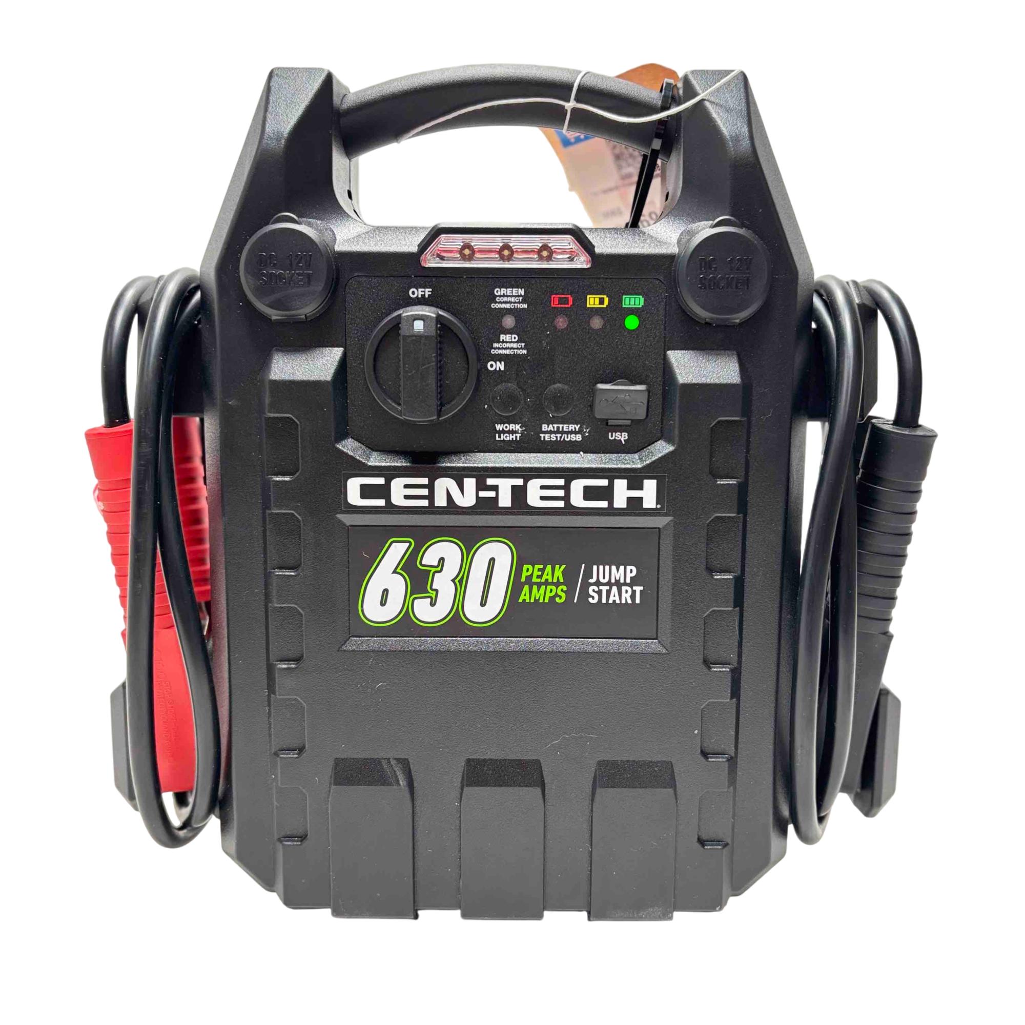 Cen-Tech 58979 630 Peak Amp Automotive Battery Jump Starter Black