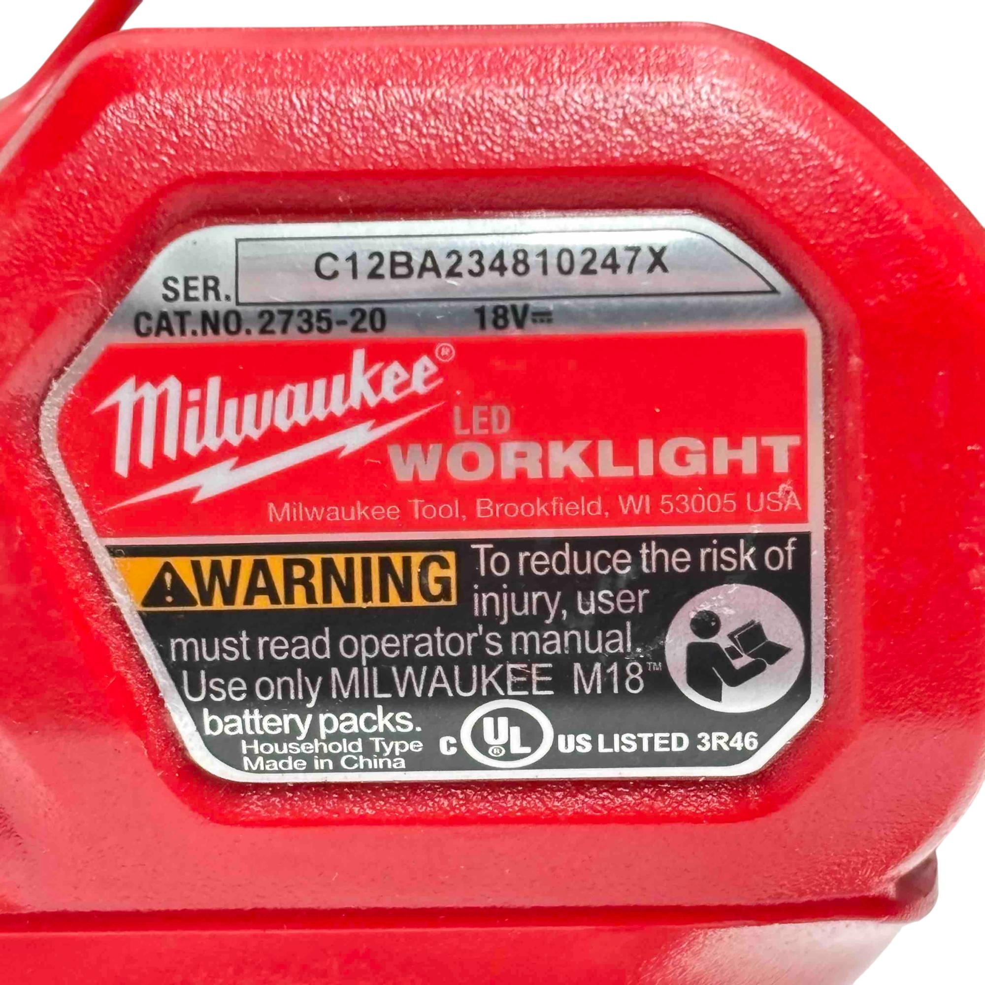 Milwaukee 2735-20 M18 LED Worklight REDLITHIUM XC 3.0