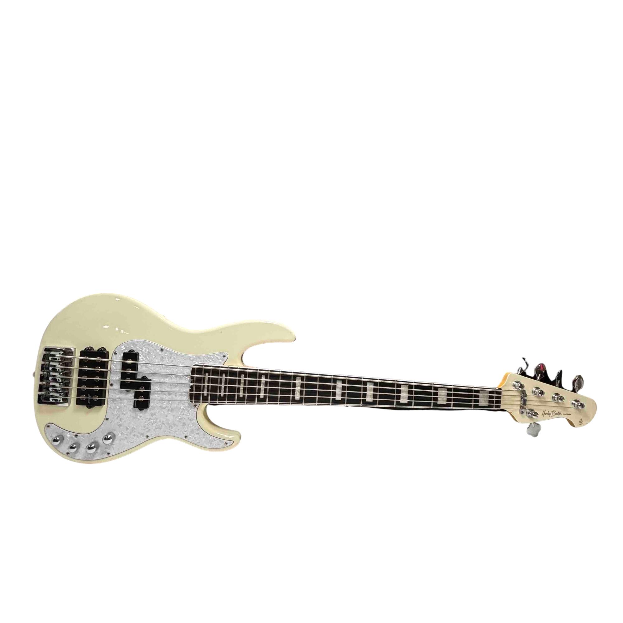 Harley Benton 5-String Pro Series Electric Guitar White