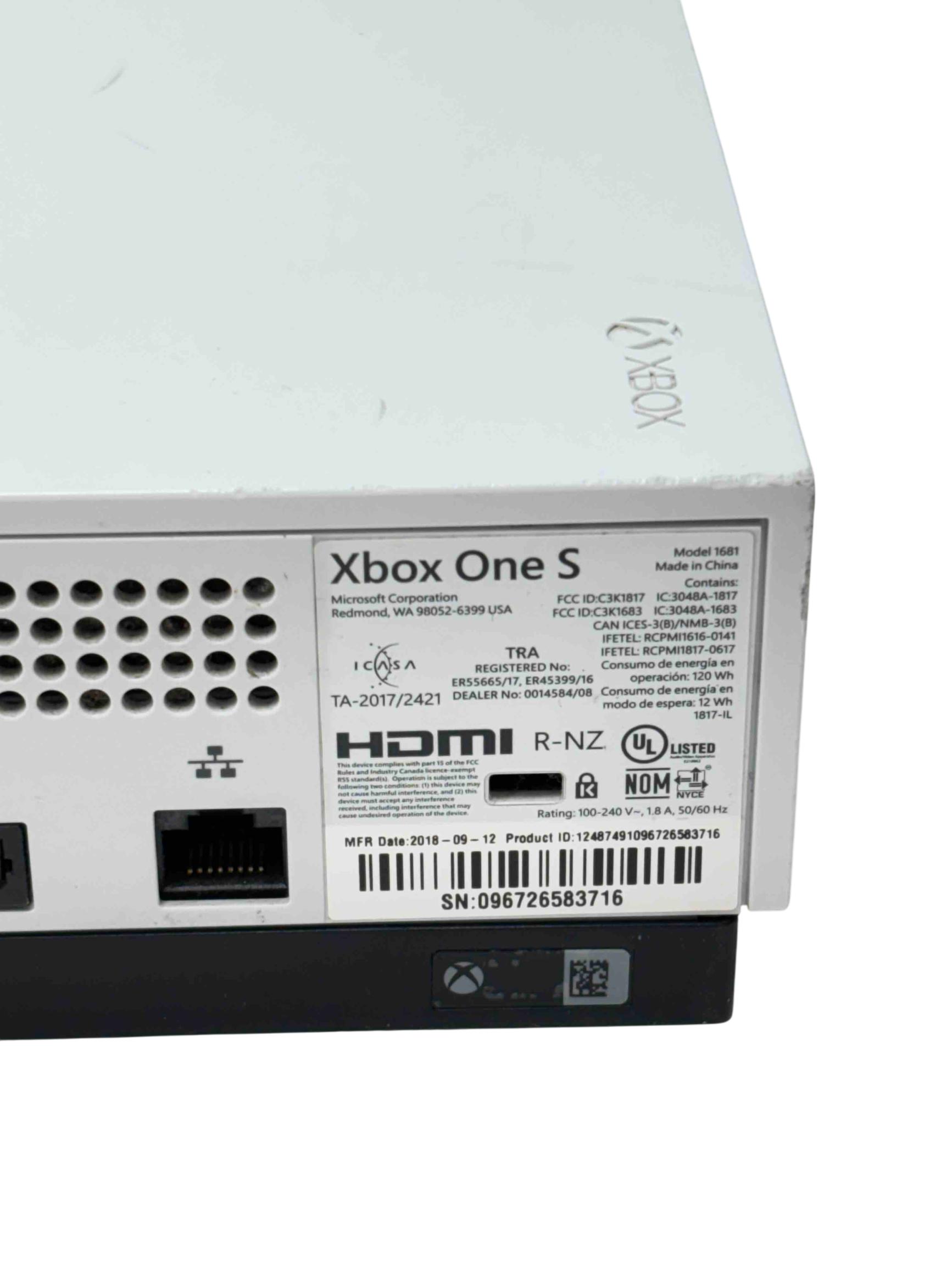 Microsoft Xbox One S Model 1681 1TB Gaming Console 7656