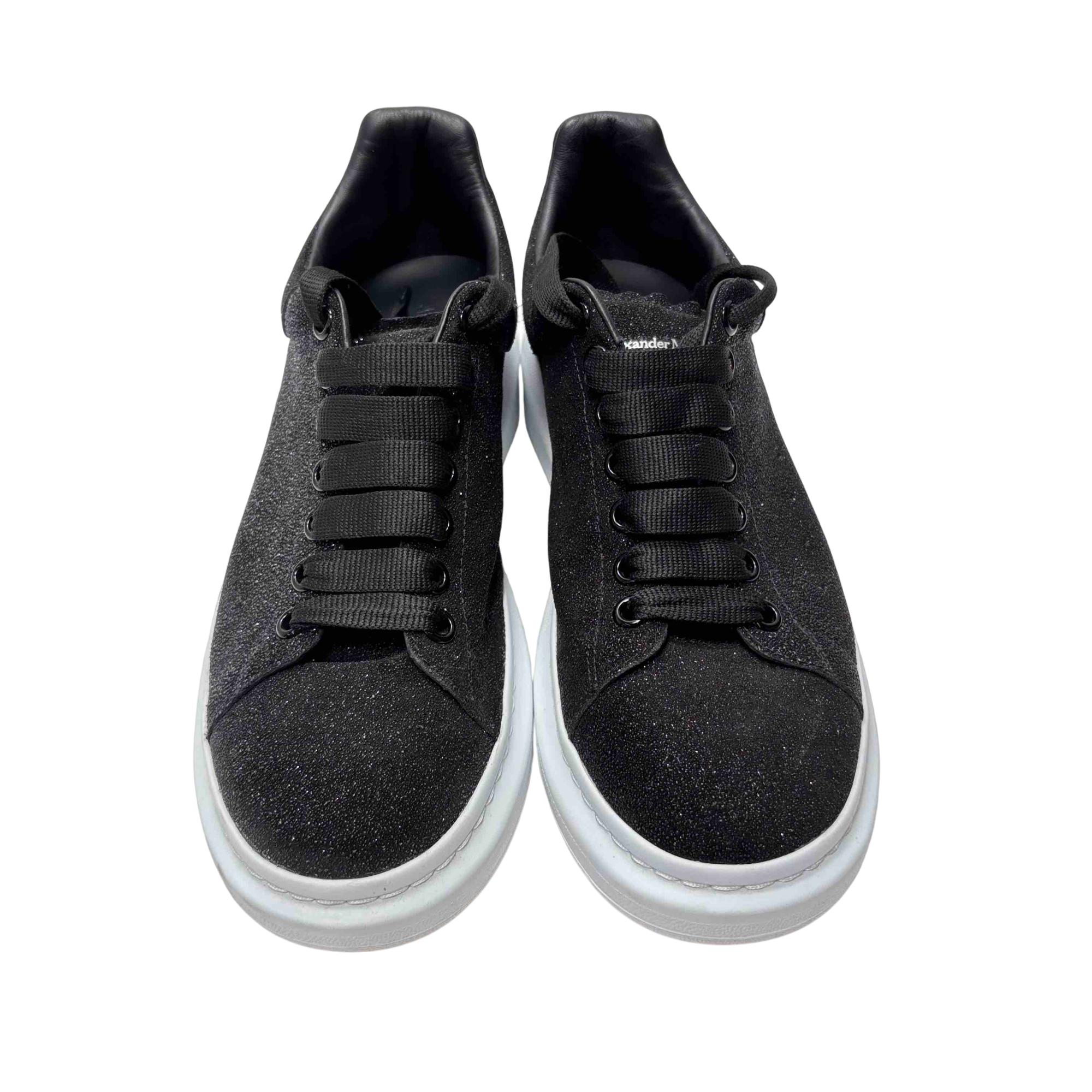 Alexander McQueen Black Glitter Platform Sneakers men size 43/9.5 Alexander McQueen Women main image 2
