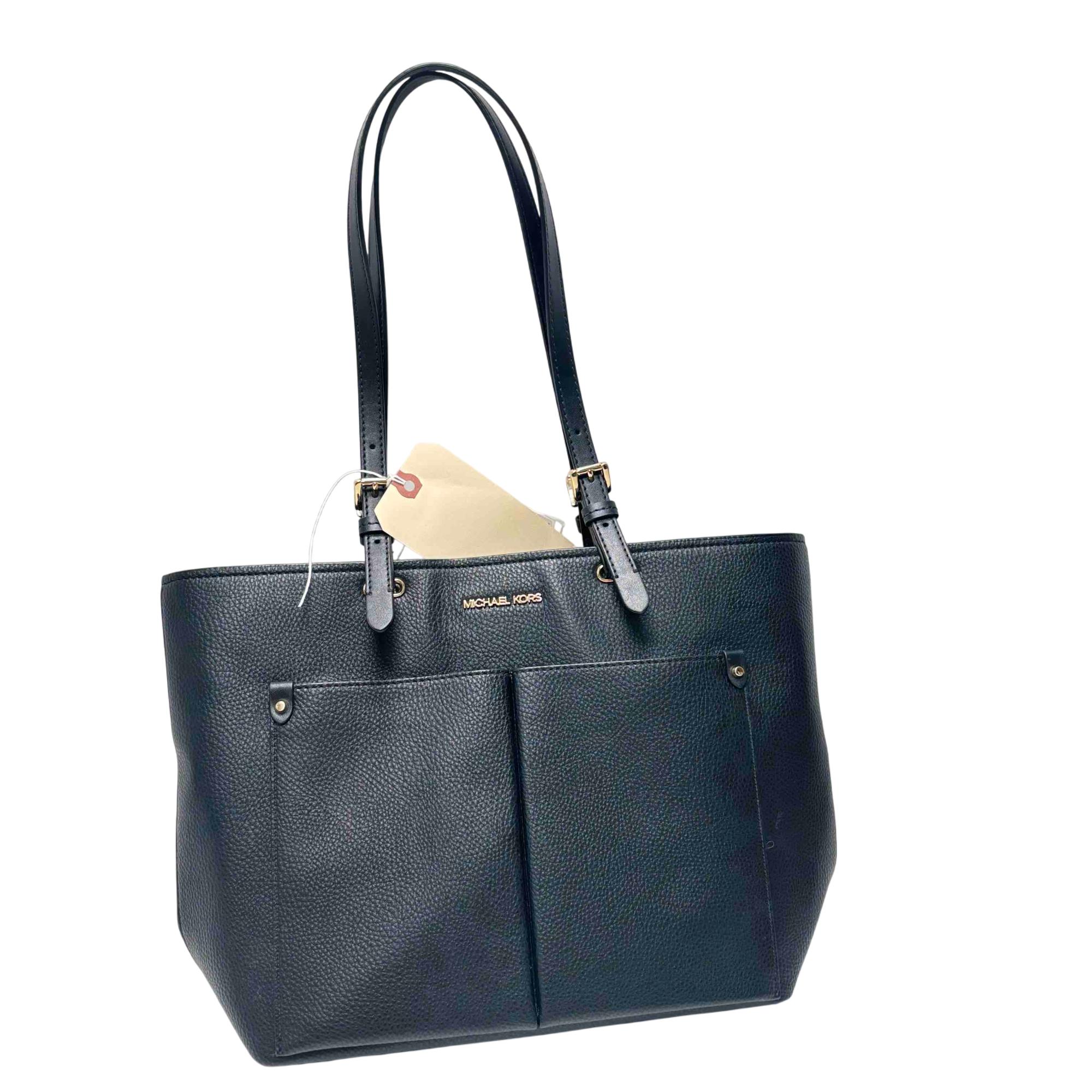 Michael Kors Black Leather Tote Bag 16