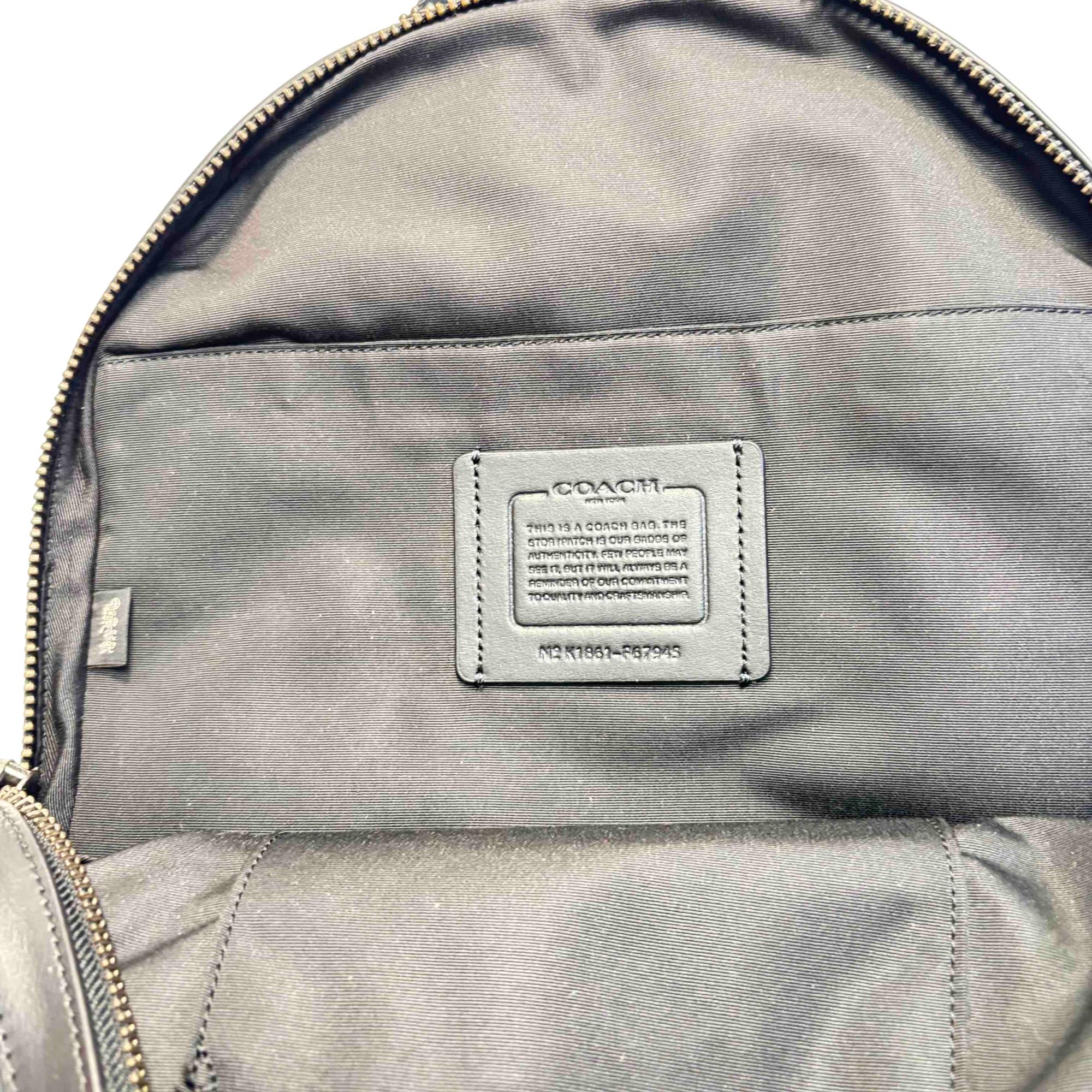 Coach Charles Moto Camo F67945 Coated Canvas Backpack