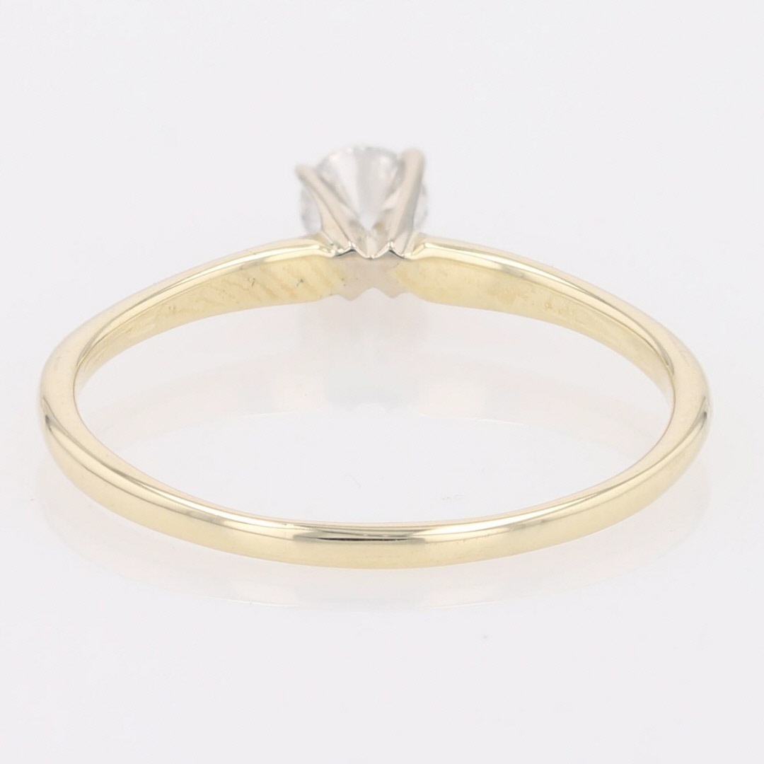 0.27 Carat Diamond Engagement Ring - 10K Yellow Gold Round & Baguette Bridal Cluster Ring, 1/4 CT For Her