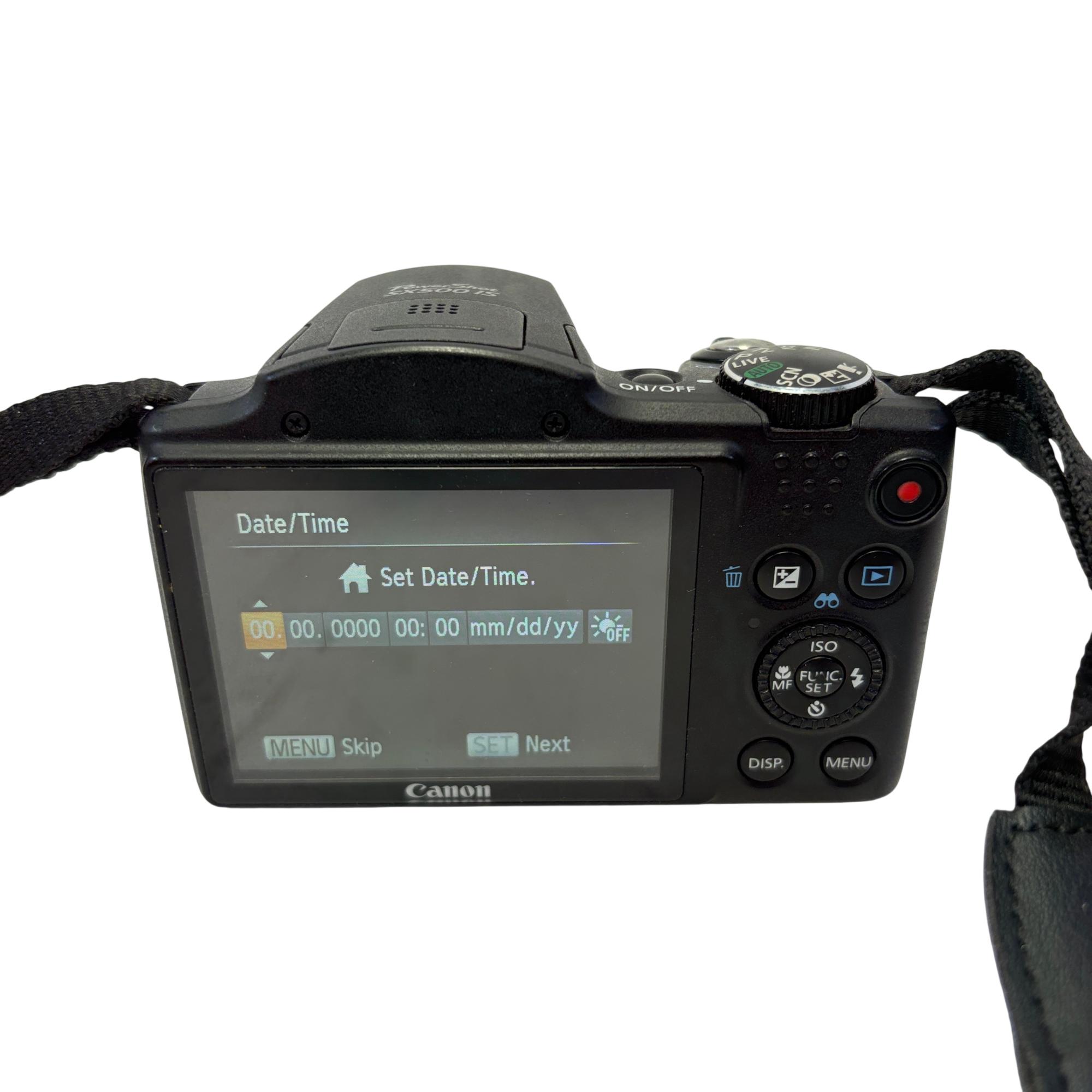 Canon PowerShot SX500 IS 16.0MP Digital Camera Black PC1818