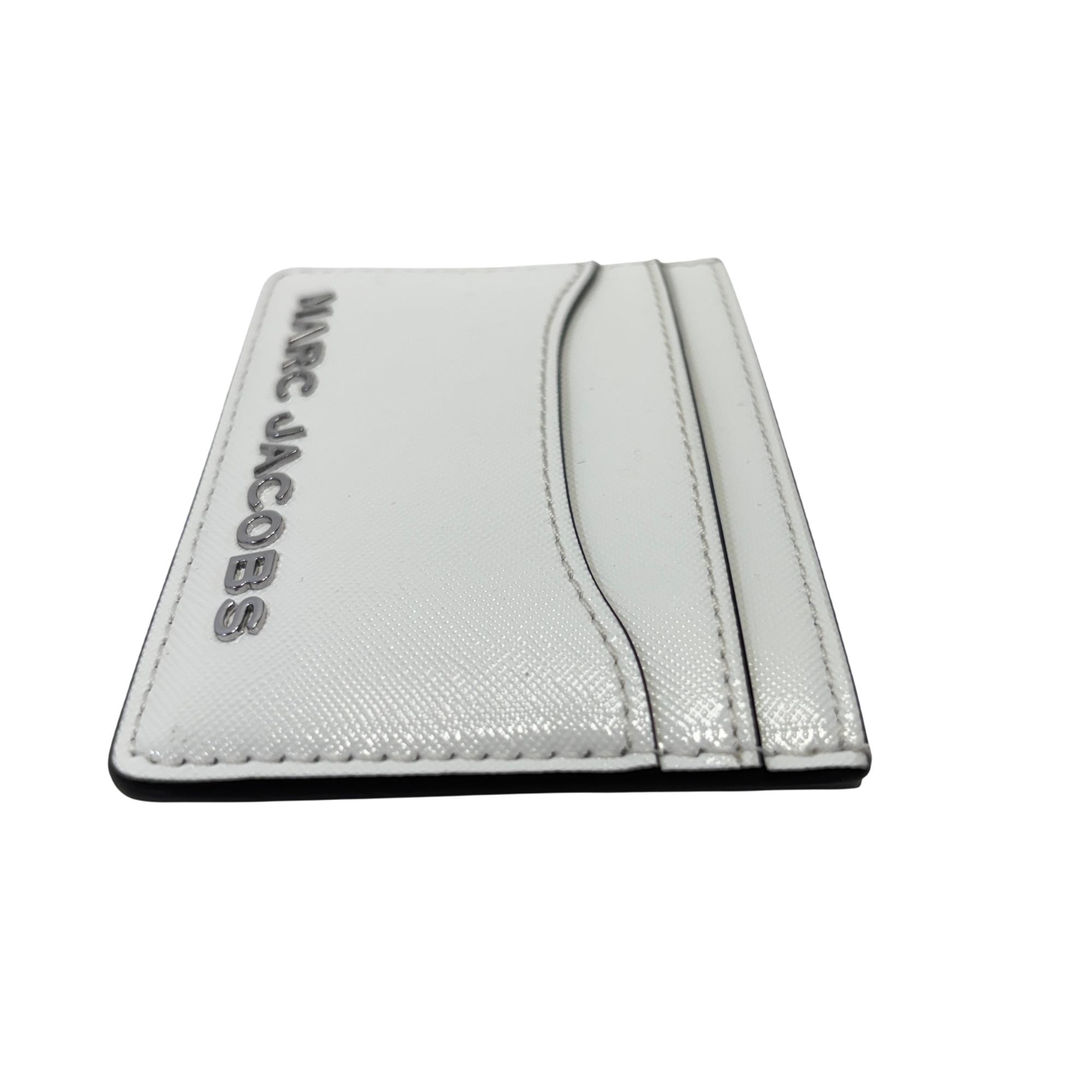 Marc Jacobs Trademarc Card Case White Leather Card Holder