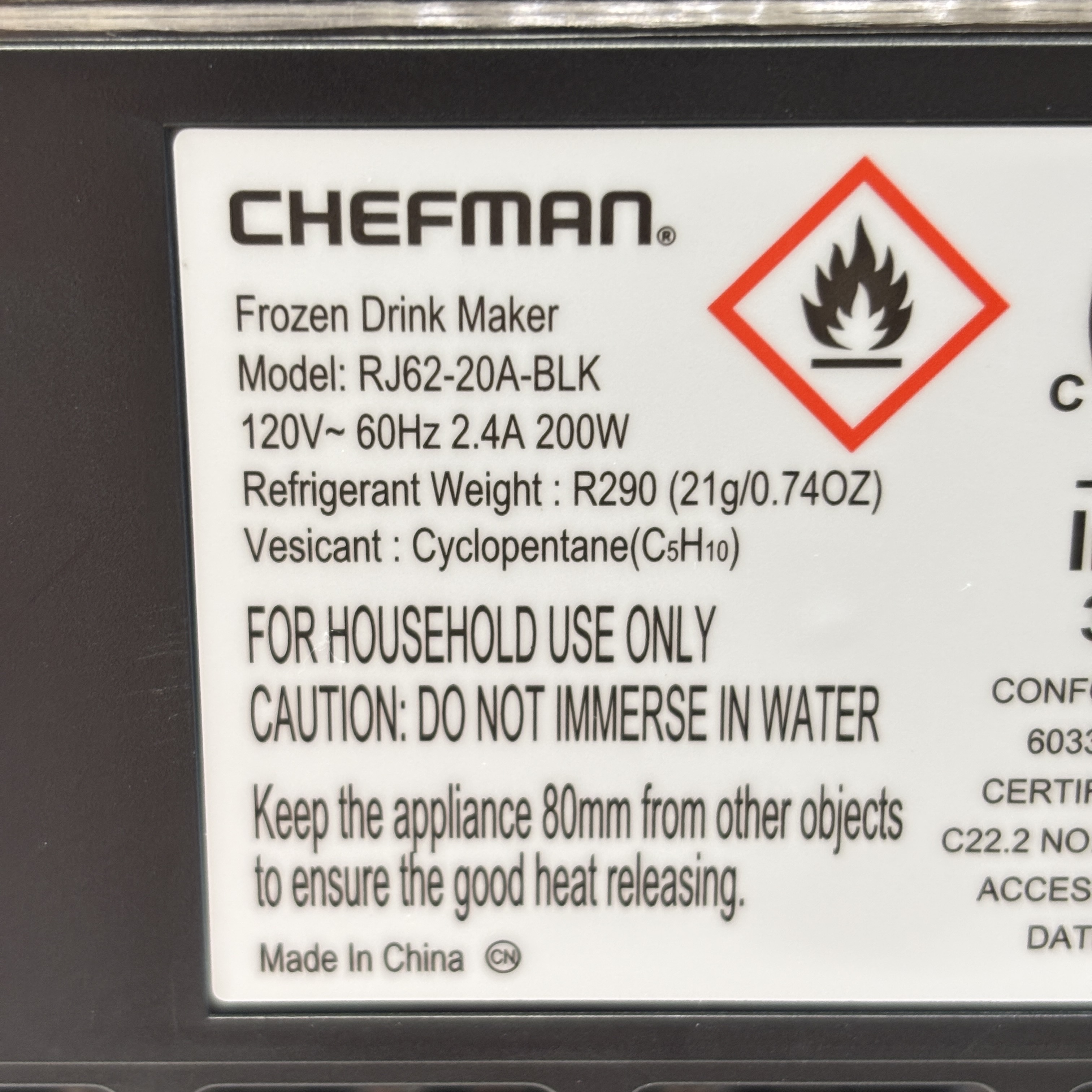 Iceman Rj62 Chefman Iceman Slush-Ease Frozen Drink Maker RJ62-20A-BLK